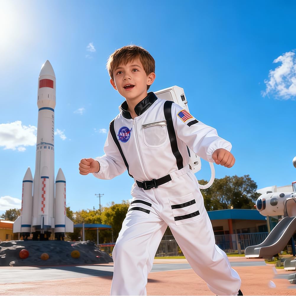 Detalle 1 de BSBUY 5276991 astronautenkostuum voor kinderen, maat 120, met helm