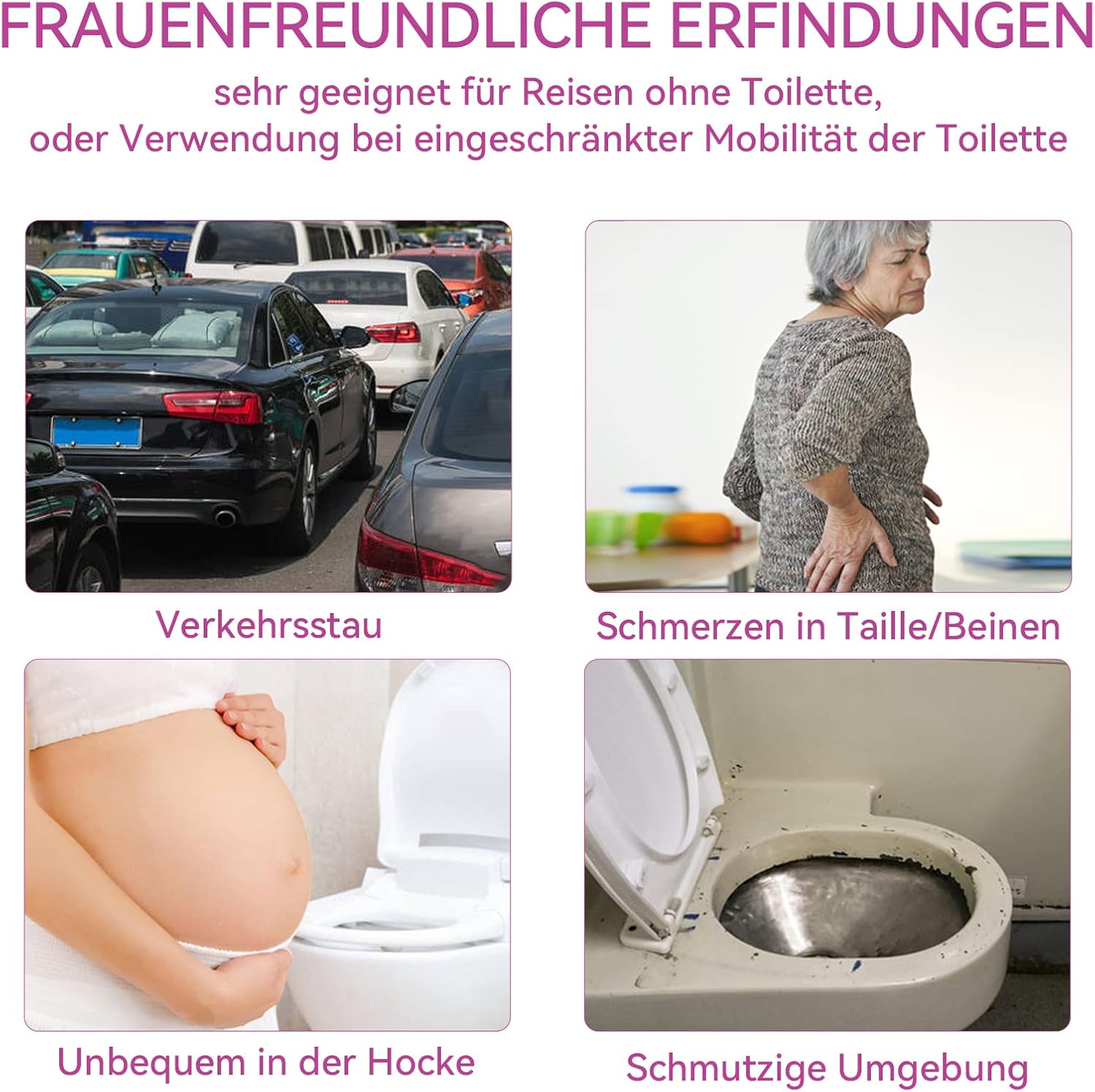 Thumbnail 6 de Sunany Urinella für Frauen aus Silikon – tragbares Falt-Urinial für Outdoor, Camping & unterwegs