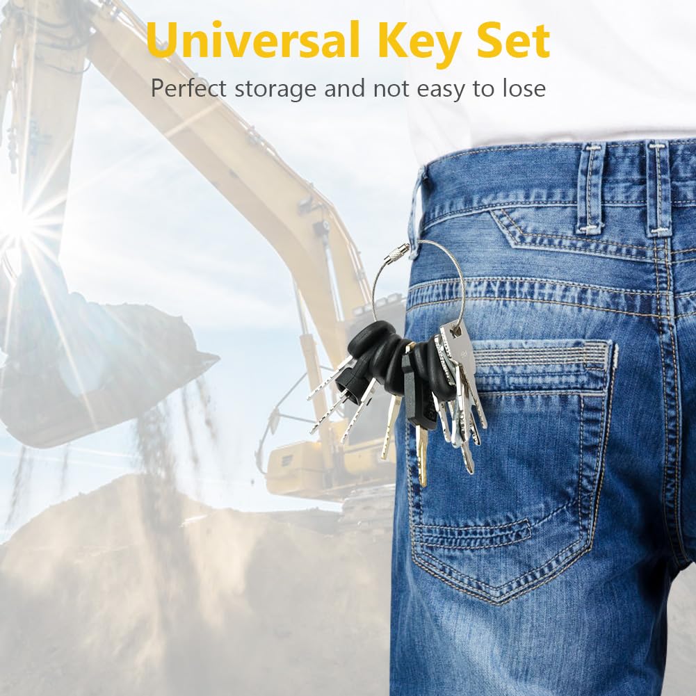 Detalle 2 de URAQT 12-Piece Ignition Starter Key Set for Heavy Machinery