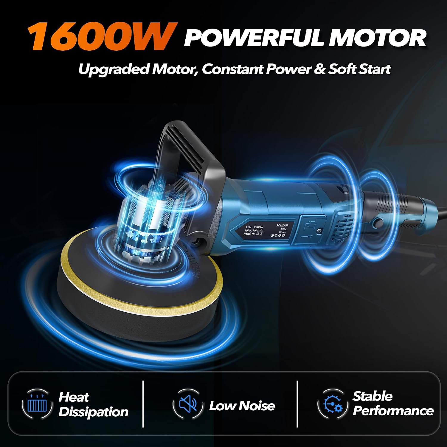 Detalle 2 de OFISPEED Rotary Car Buffer 1600W