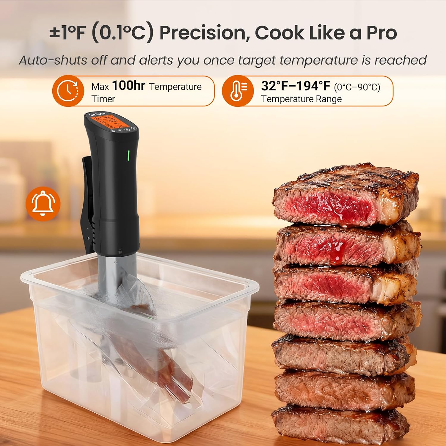 Thumbnail 4 de InkSous ISSV-200-W 1000W Wi-Fi Sous Vide Cooker
