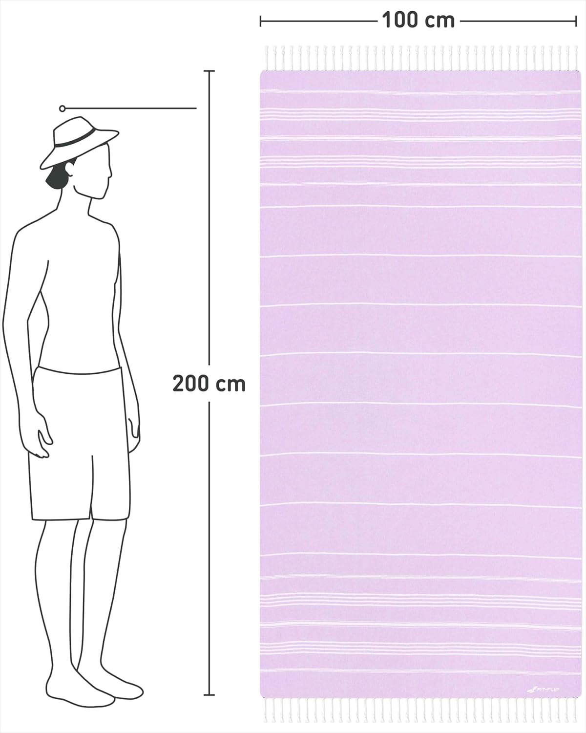 Thumbnail 3 de Fit-Flip telo hammam 100x200 cm cotone