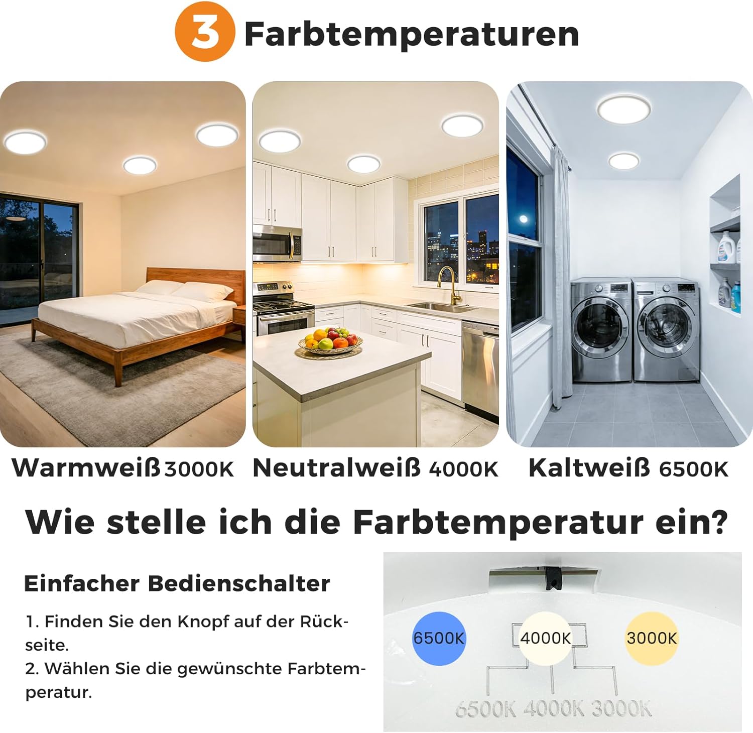 Thumbnail 1 de slochi LED Deckenleuchte IP44 12 W