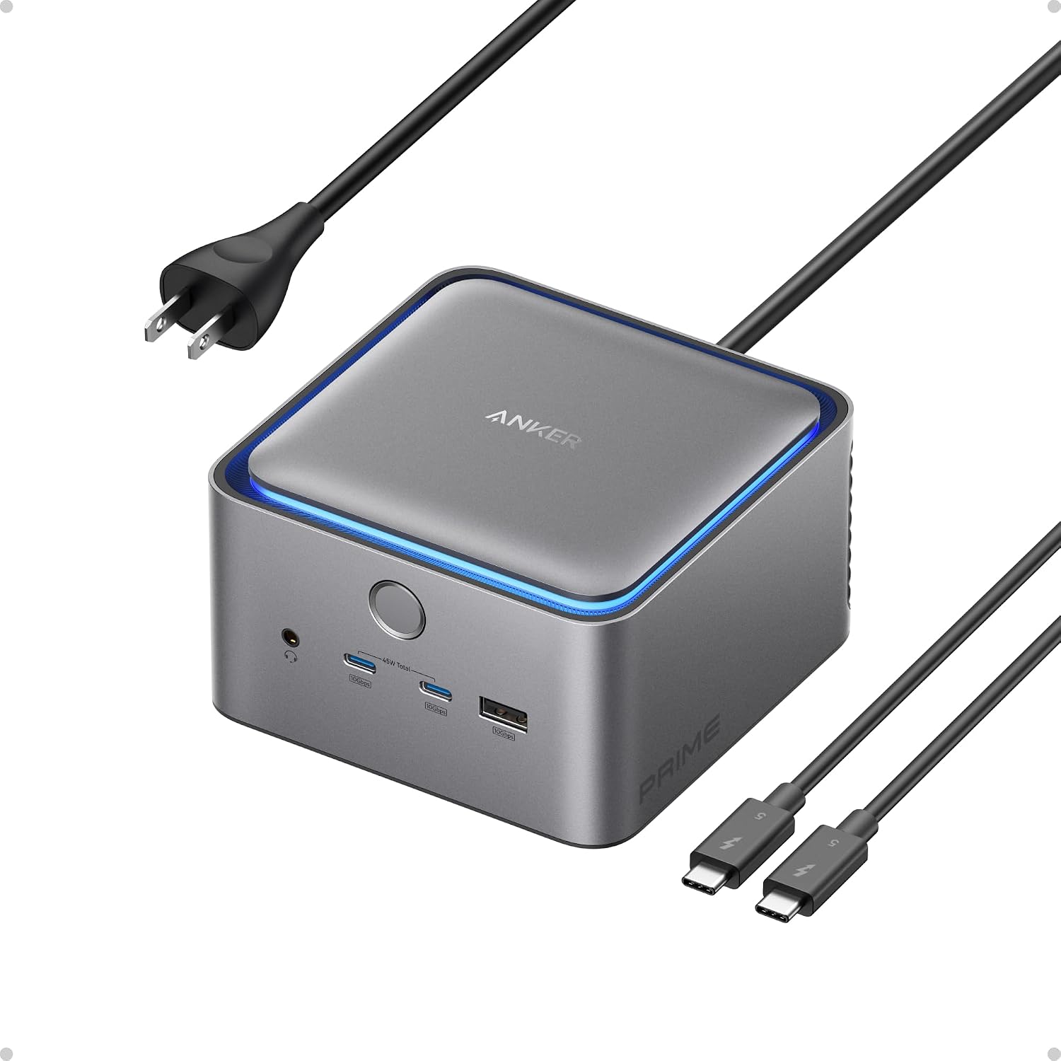 Detalle de Anker Prime TB5 A83B5 14-in-1 Thunderbolt 5 Dock, 140W, 8K