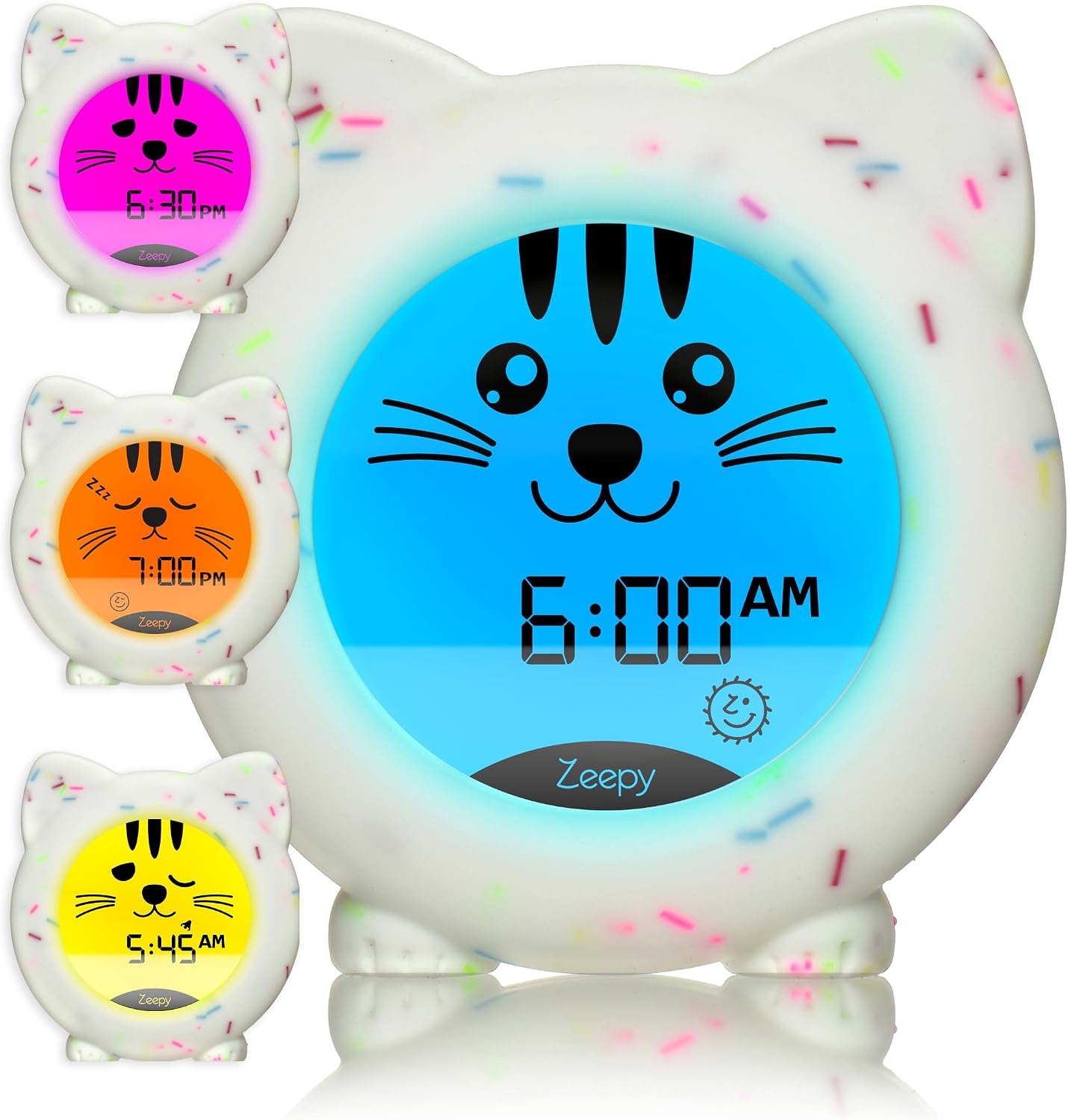 Detalle de Zeepy 4-Phase Toddler Sleep Trainer Clock | Kip the Kitty