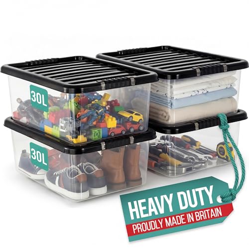 Thumbnail 8 de KLASS 4-Box 30L Underbed Storage Set: Clear, durable polypropylene boxes with lids