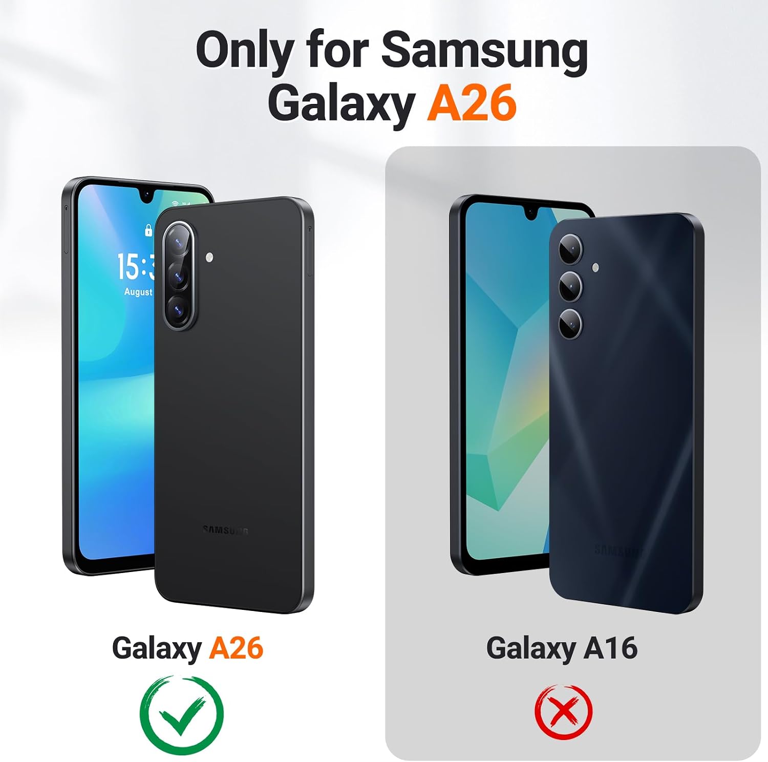 Detalle 2 de AOUIA Samsung Galaxy A26 5G case with 360° stand
