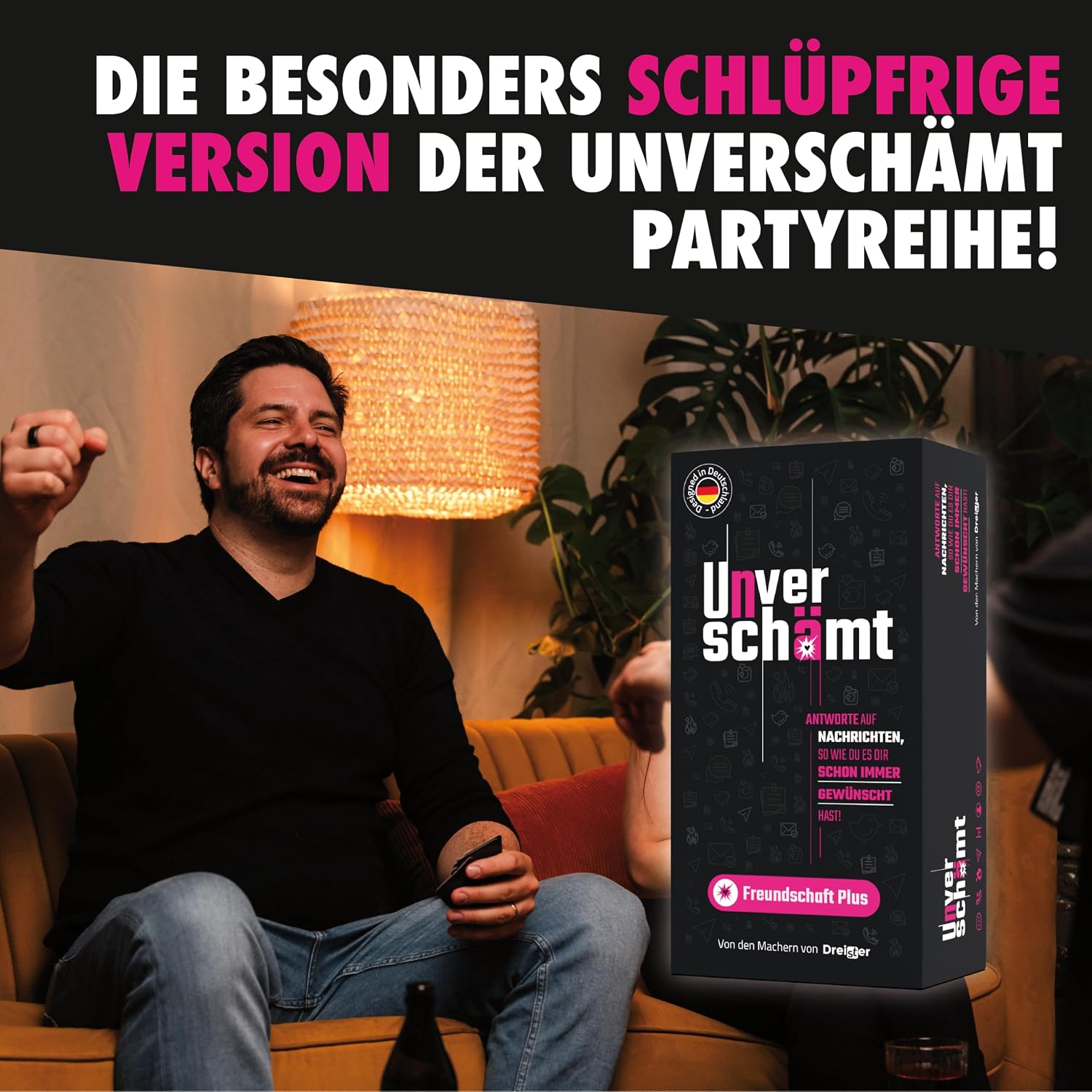 Detalle 2 de Dreister UNVERSCHÄMT Freundschaft Plus mit 480 Karten 🎲