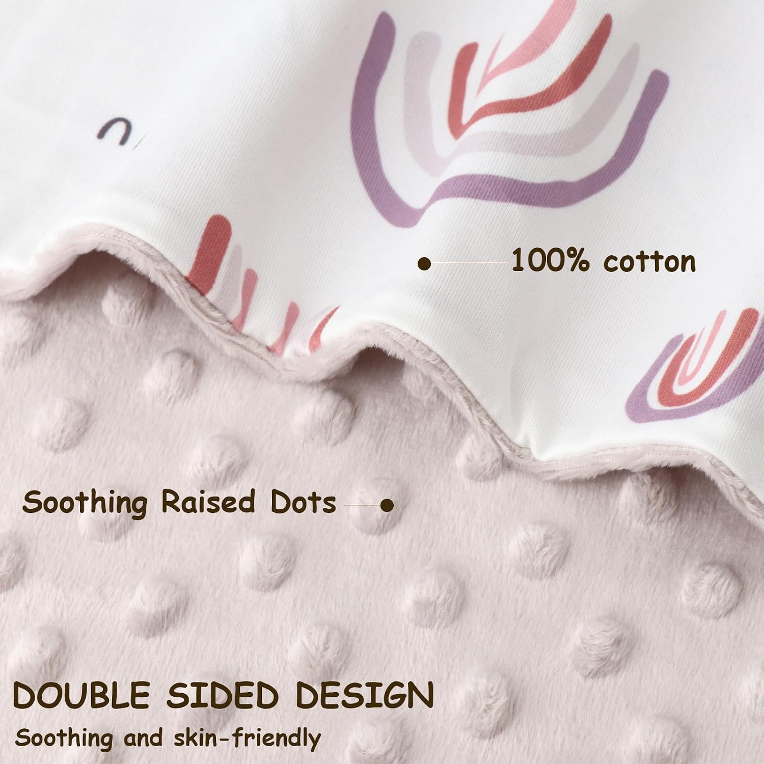 Detalle de DRESHOW Kids Baby Blanket 75x100cm Organic Cotton