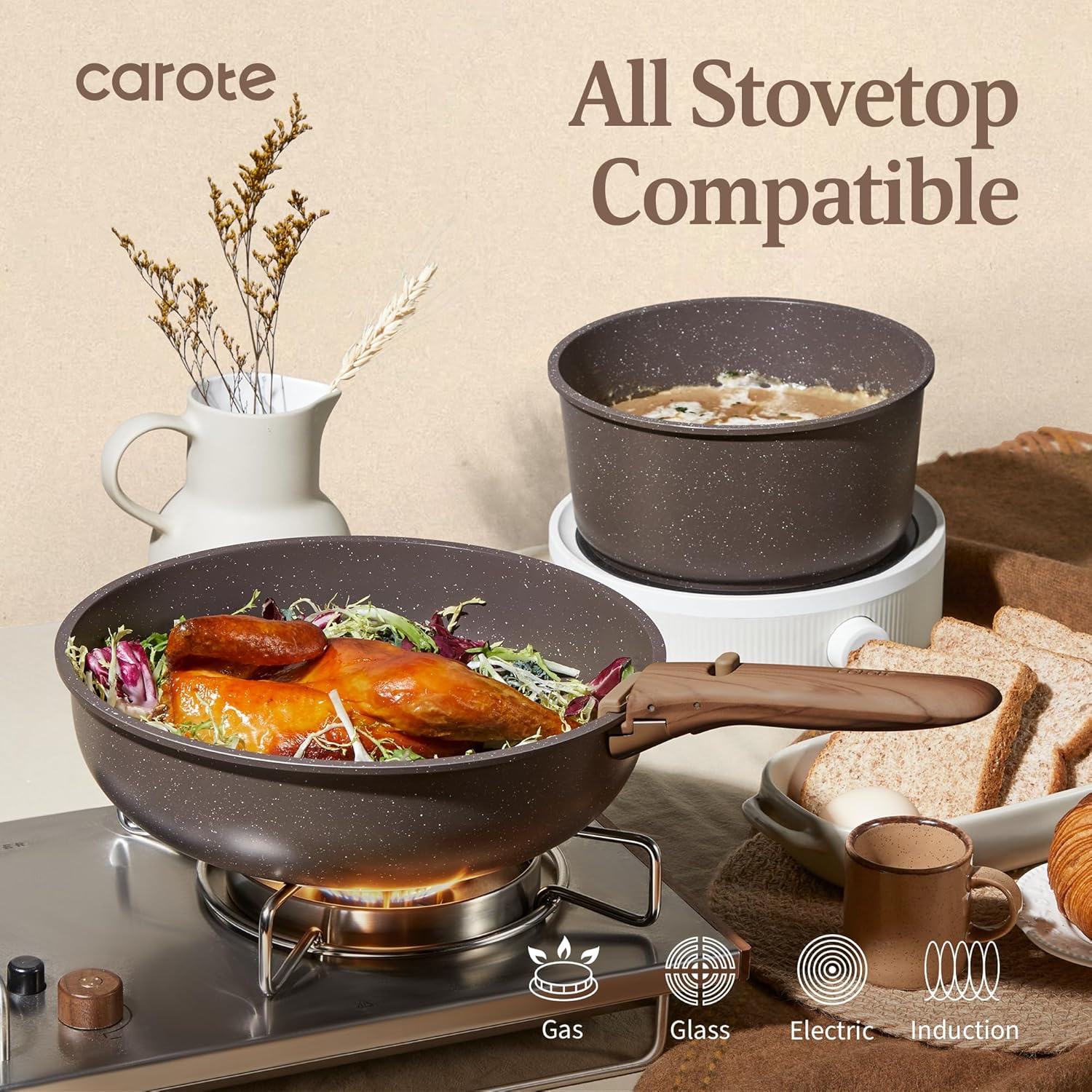 Thumbnail 4 de CAROTE 17PCS Nonstick Cookware Set