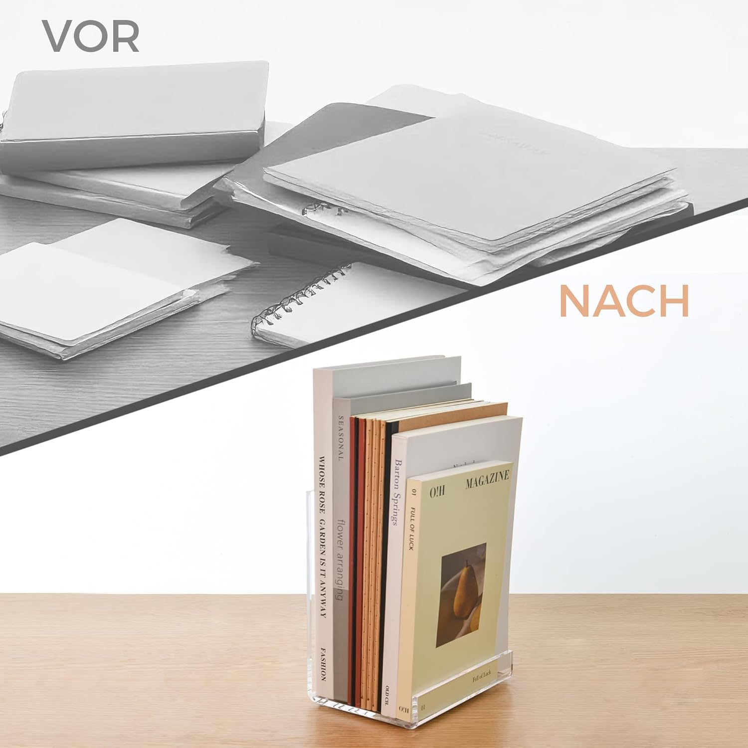 Thumbnail 6 de AIMOLLY 2er Set Acryl Buchständer – Transparente J-Form, vielseitig nutzbar