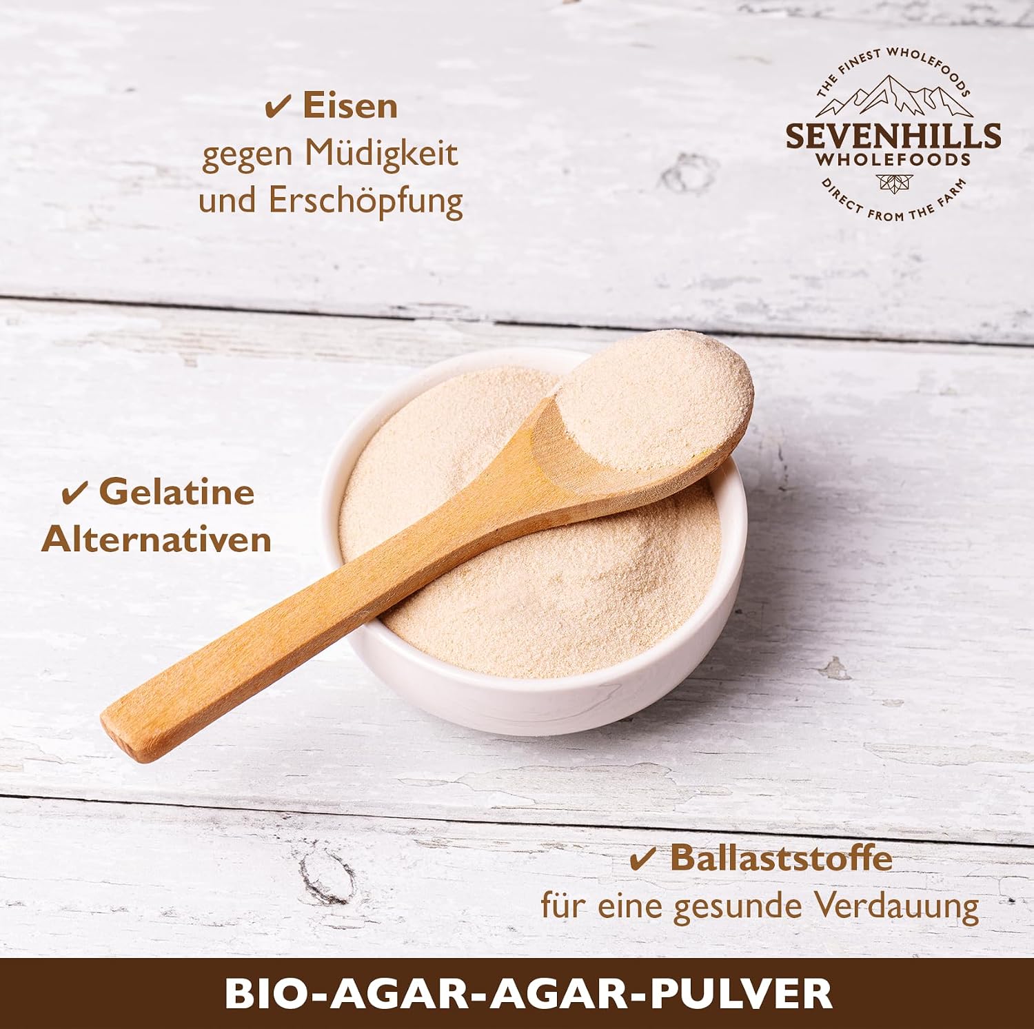 Detalle de Sevenhills Wholefoods Agar Agar 100g 🥣