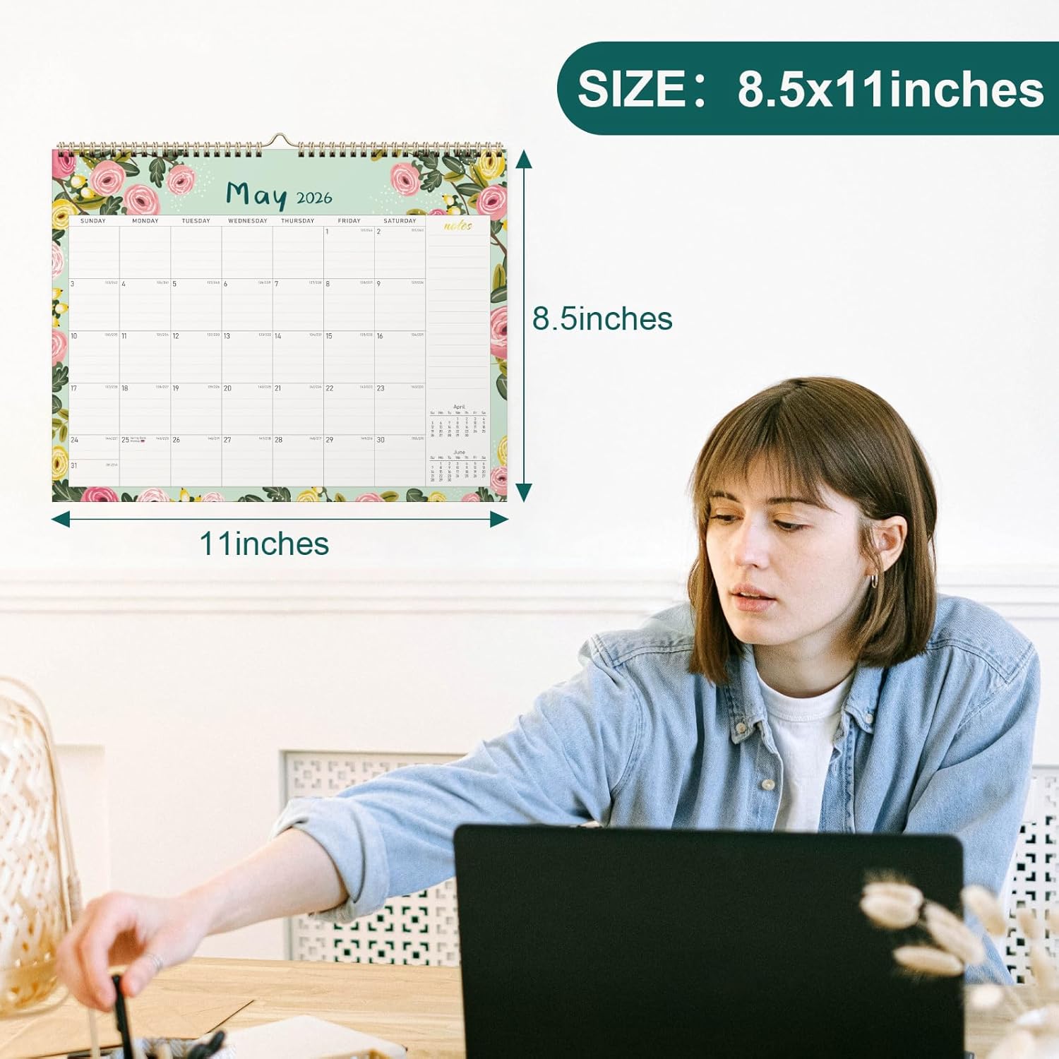 Thumbnail 1 de Calendar 2026 A4 wall calendar UK for planning 📆