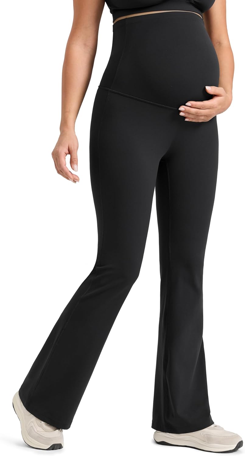 Thumbnail 4 de CRZ YOGA Womens Butterlift Maternity Flare Yoga Leggings 31" – Over the Belly Stretchy Workout Lounge Pants