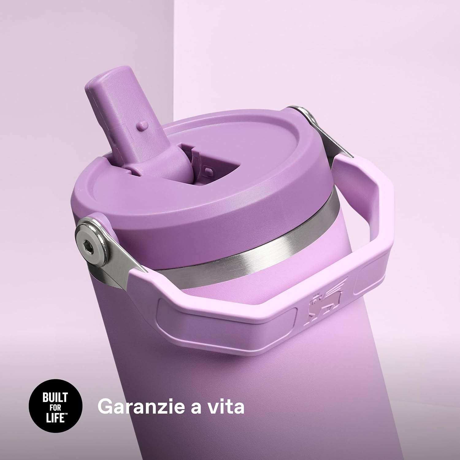 Detalle de Stanley Flip Straw Tumbler 1.0 Borraccia Con Cannuccia 0.89L Lilac: borraccia termica a prova di perdite per viaggiare e allenarsi
