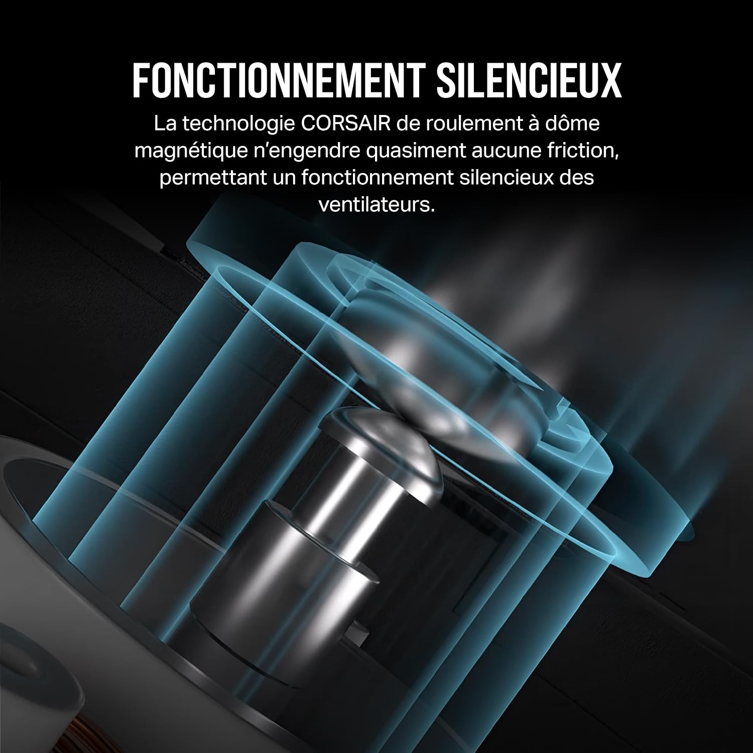 Thumbnail 6 de CORSAIR iCUE Link RX120 RGB 120 mm PWM – Ventilateur blanc à dôme magnétique