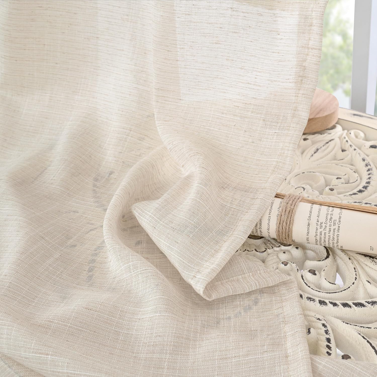 Thumbnail 6 de BGment Sheer Linen Curtains, 84-Inch
