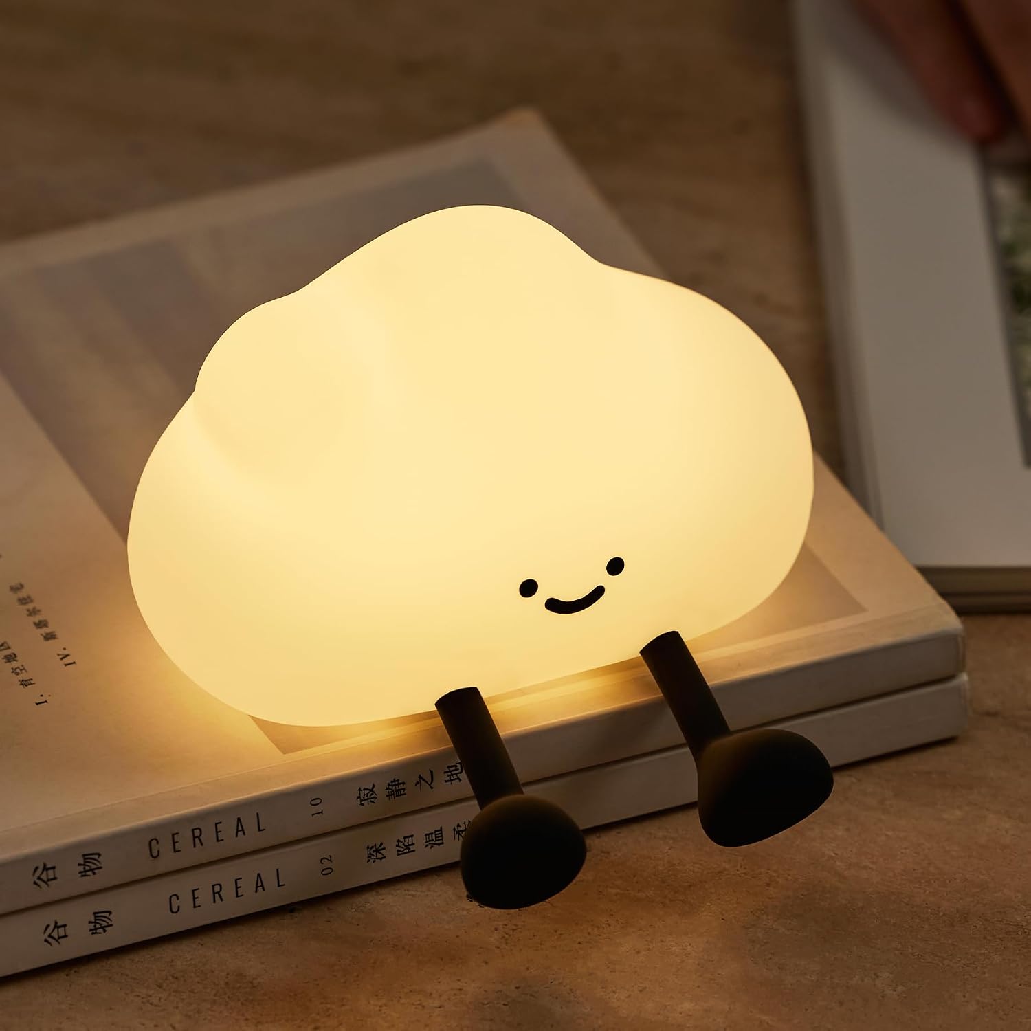 Detalle de NesveCit A023 Cloud Night Light, Rechargeable Touch LED Lamp