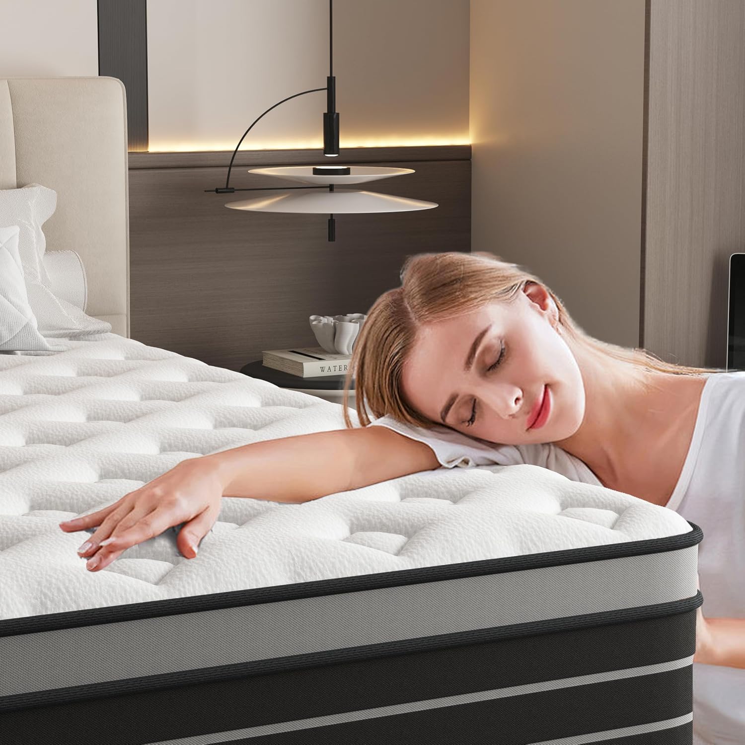 Thumbnail 6 de CBAEC-RSN Double Mattress 4FT6: 10 inch gel memory foam, 7-zone pocket springs (medium plush/medium firm)