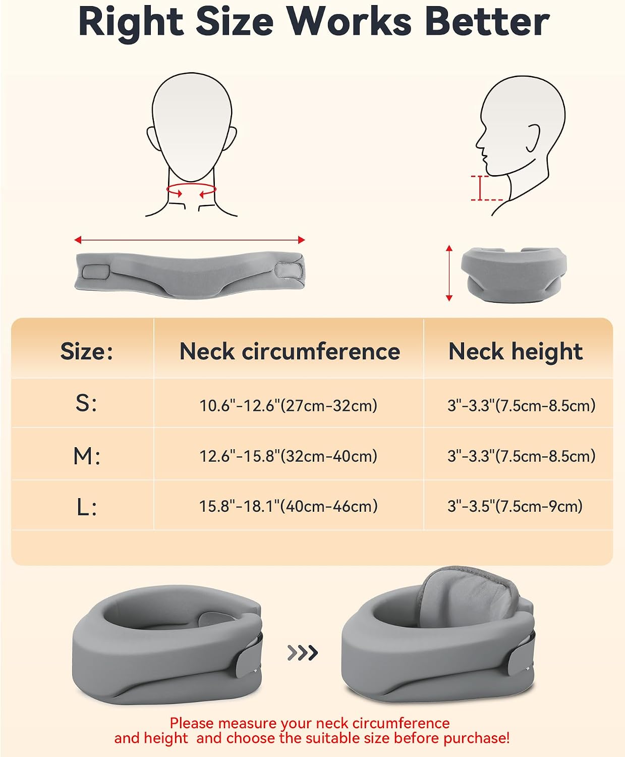 Thumbnail 5 de BETOVIN 1 Heated Neck Brace, Small Adjustable Collar with Removable Heating Pad