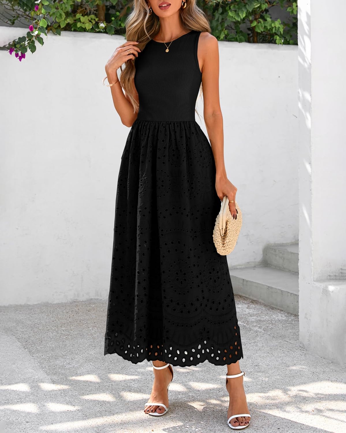 Thumbnail 5 de dowerme 2026 Boho Lace Eyelet Maxi Dress with Pockets