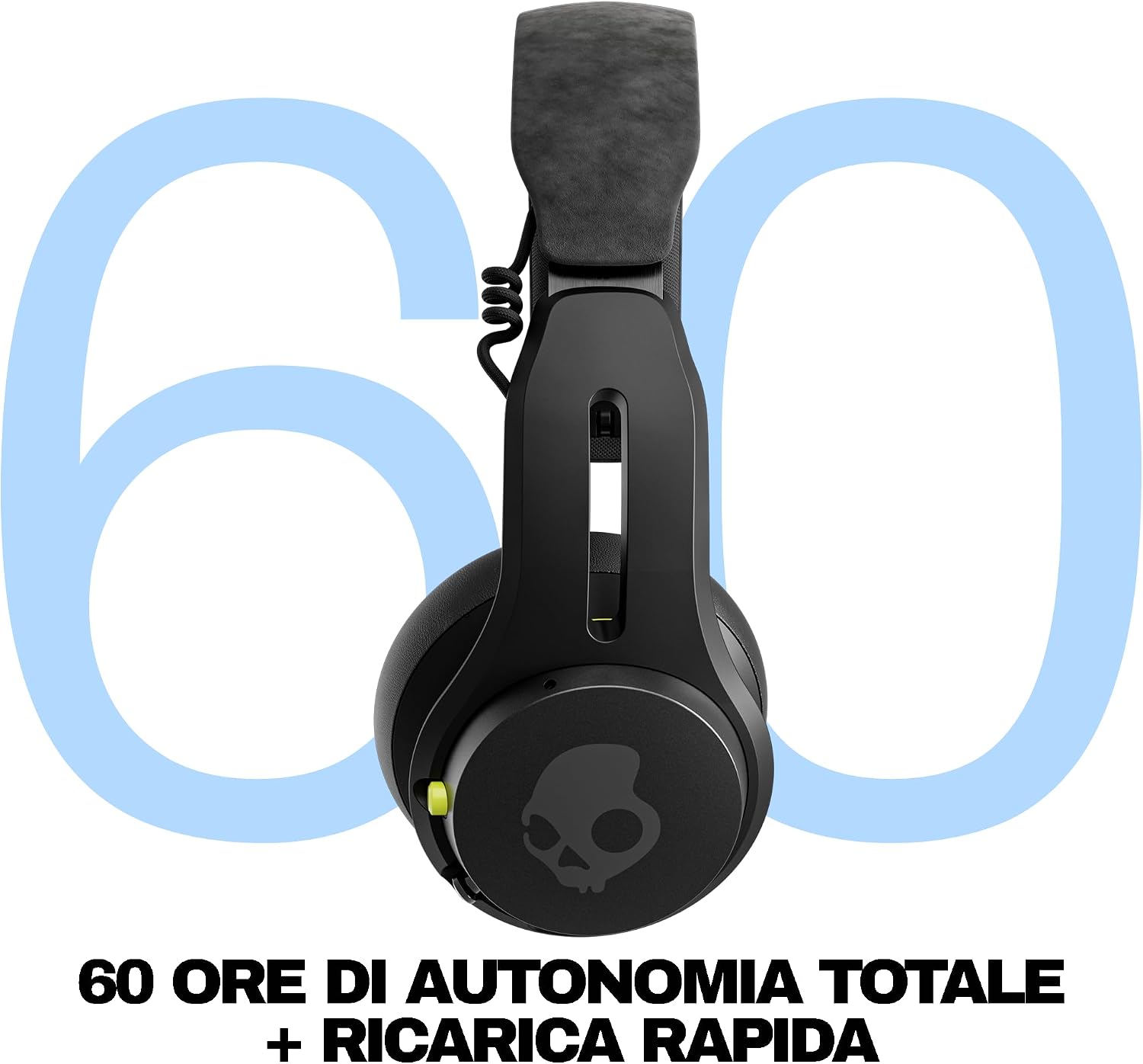 Detalle de Skullcandy Icon ANC Wireless On-Ear: cuffie con ANC, fino a 60 ore di autonomia e design pieghevole