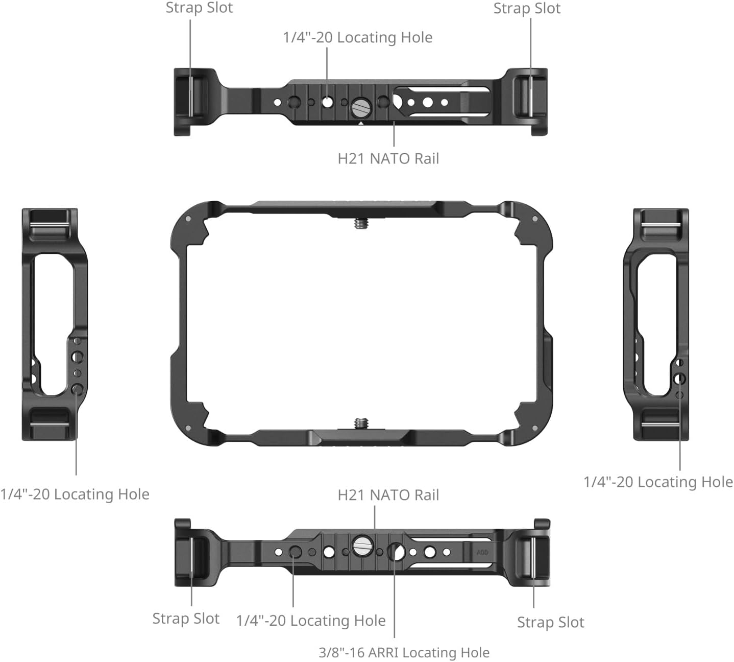 Detalle de SmallRig Kit jaula monitor Atomos Ninja TX