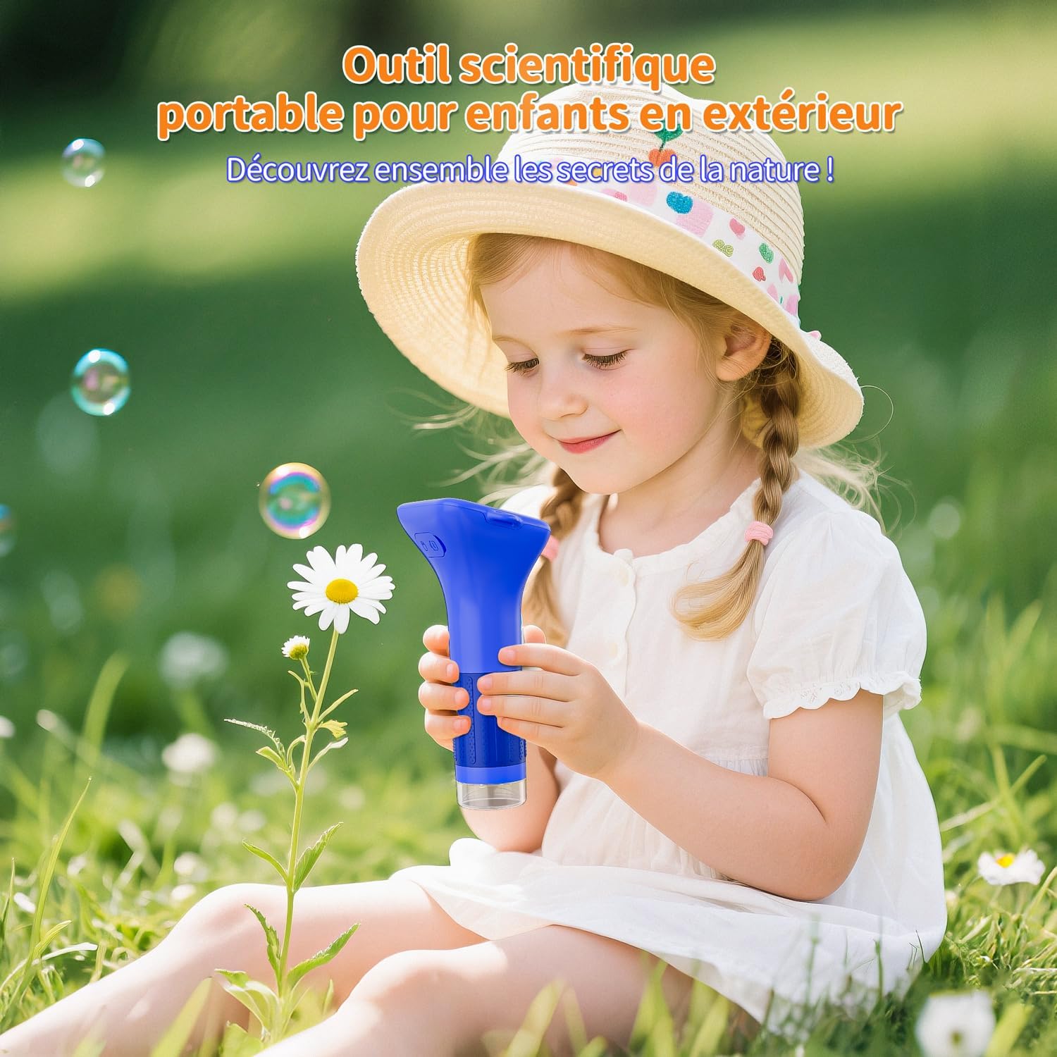 Detalle 2 de Microscopio digitale per bambini SKYBASIC 2" IPS: zoom 1000x, 8 LED e schermo portatile