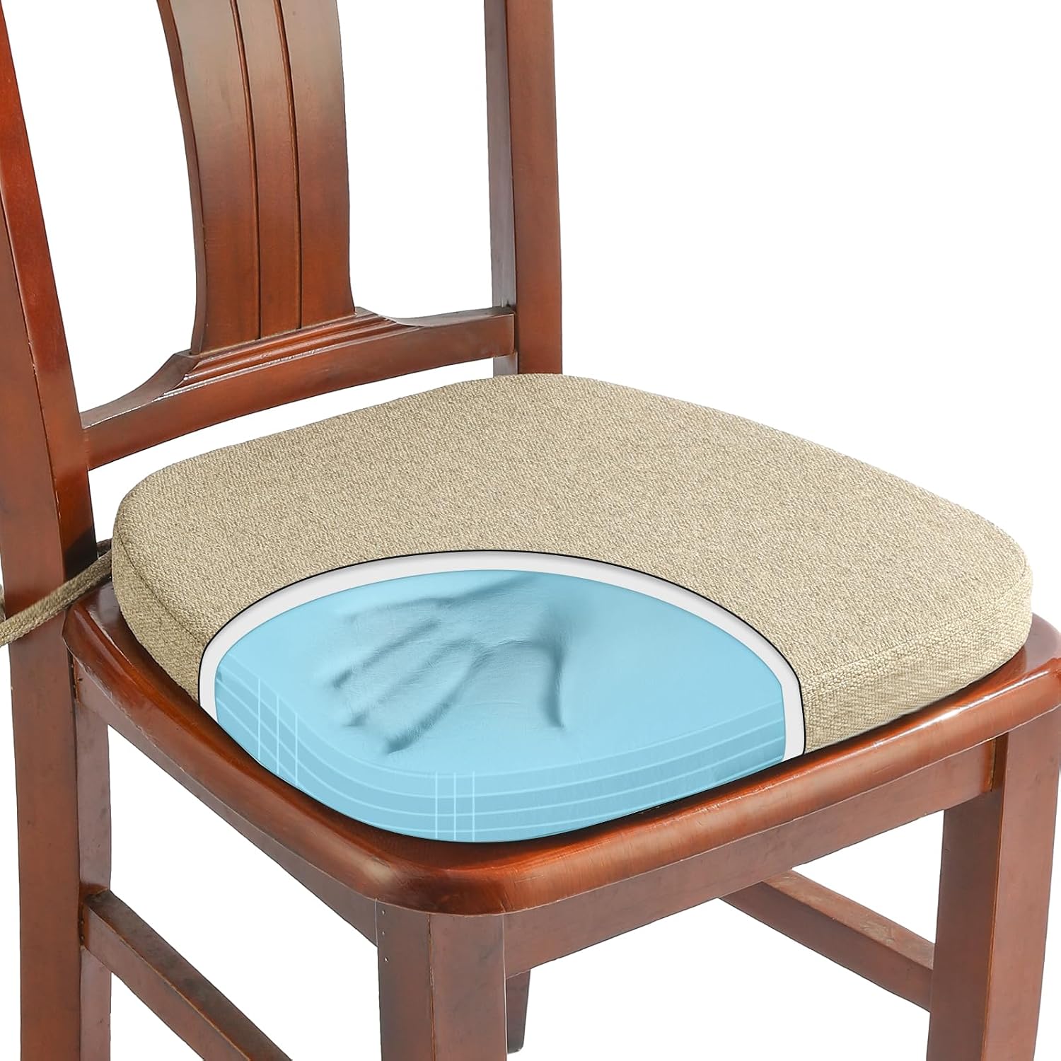 Thumbnail 6 de SINOSSO Memory Foam Chair Cushions 16-inch