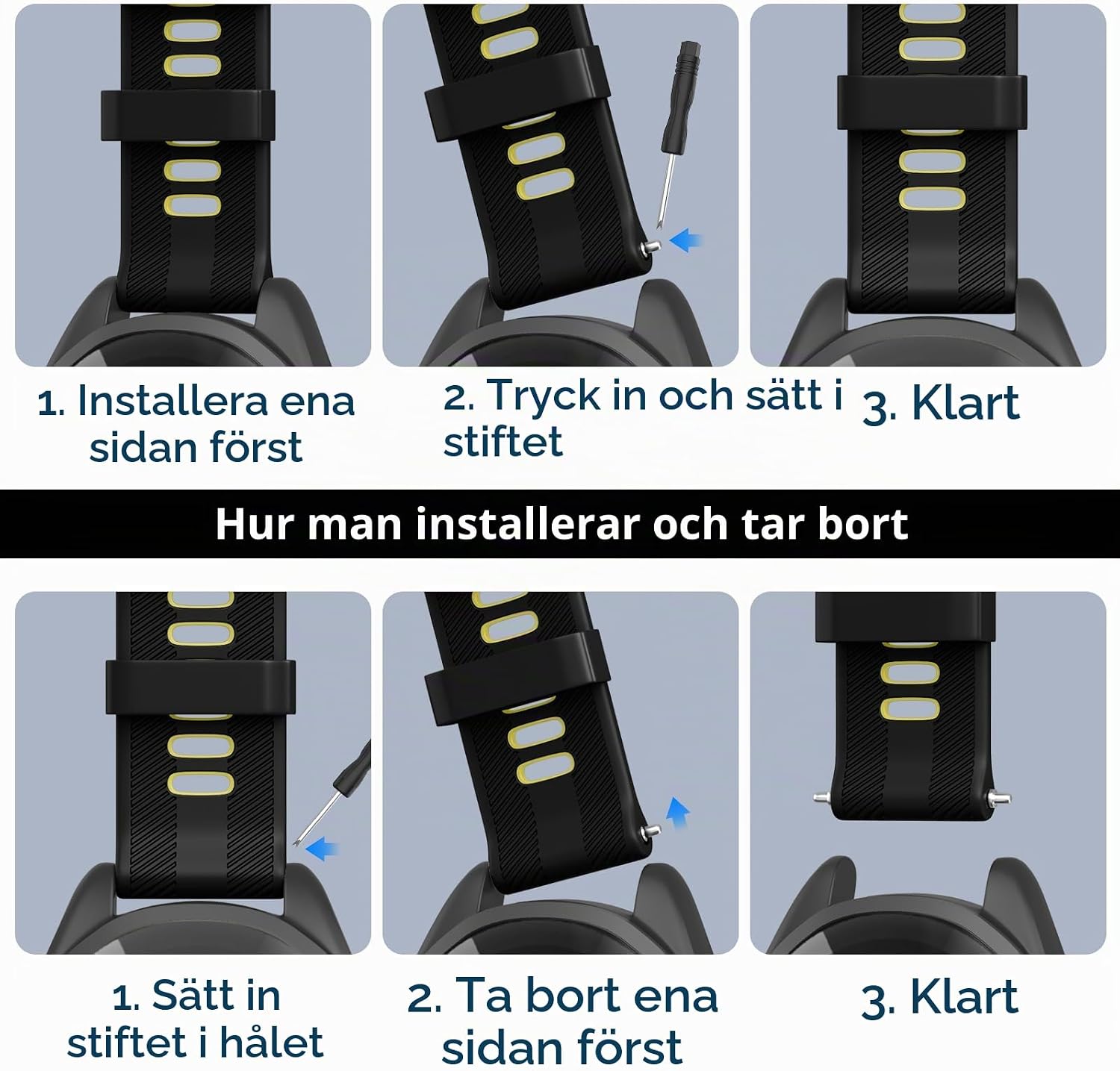 Thumbnail 1 de U-LIMVE 22 mm silikonarmband för Garmin Forerunner 965/955/945/935