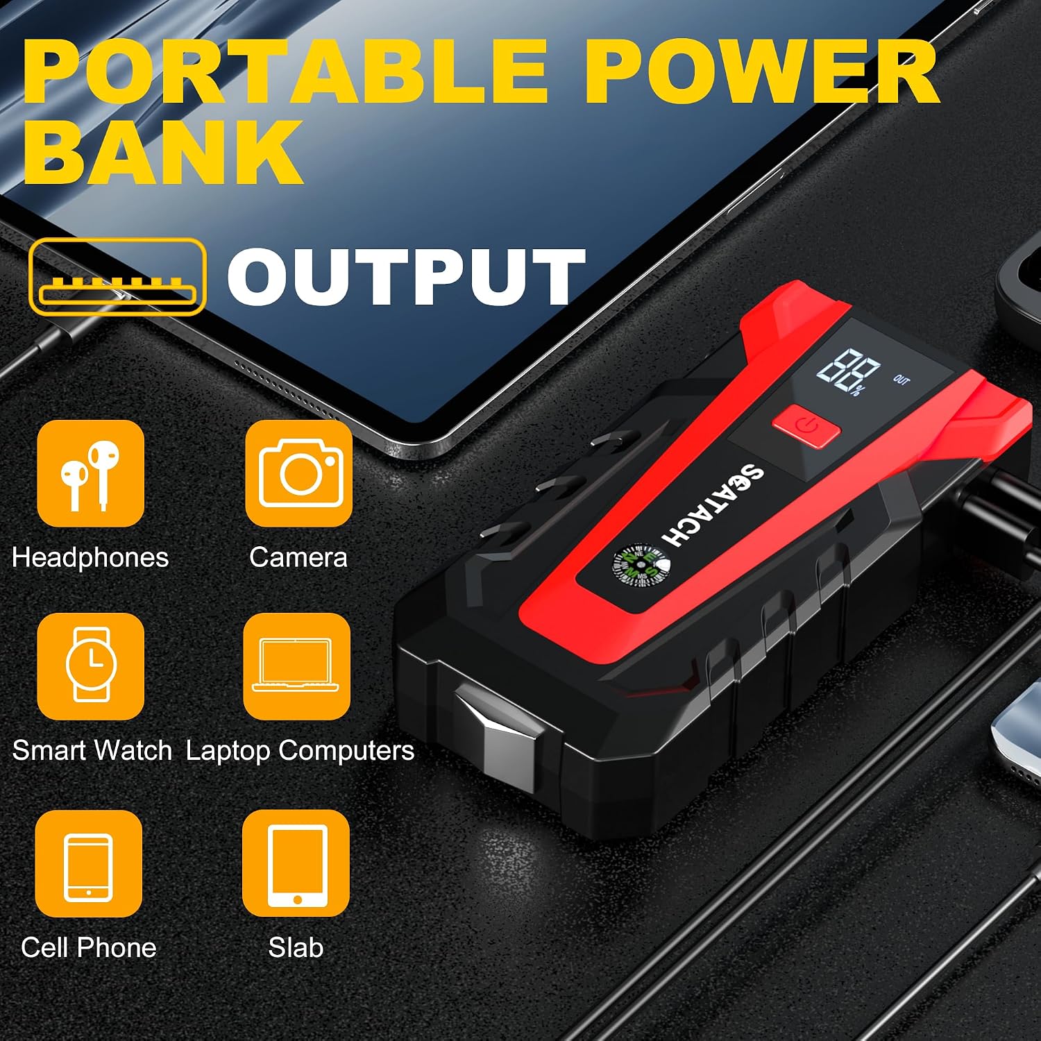 Detalle de Scatach Car Battery Jump Starter 3000A