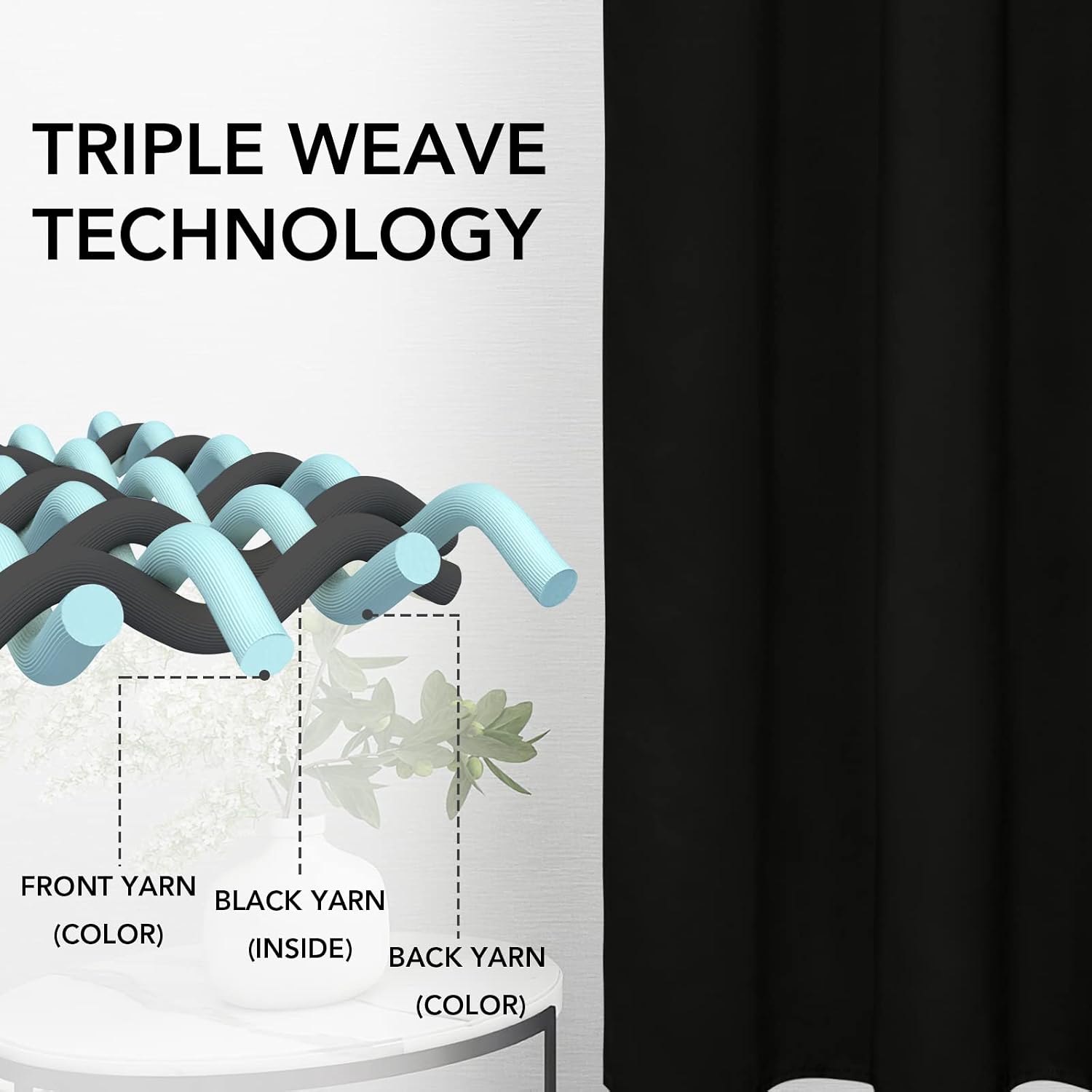 Detalle 2 de Easy-Going Blackout Curtains 52x84 in