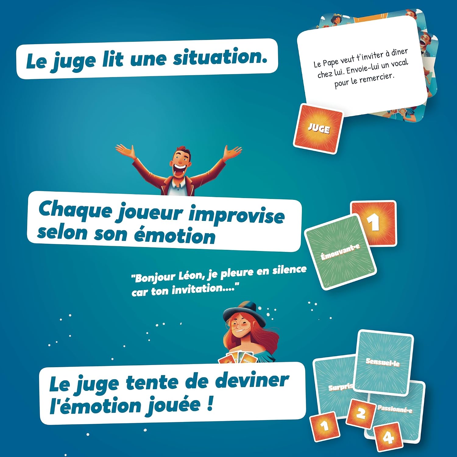 Detalle de Bakakou IMPROO – Jeu de société d’improvisation “ambiance apéro” (4 à 8 joueurs)