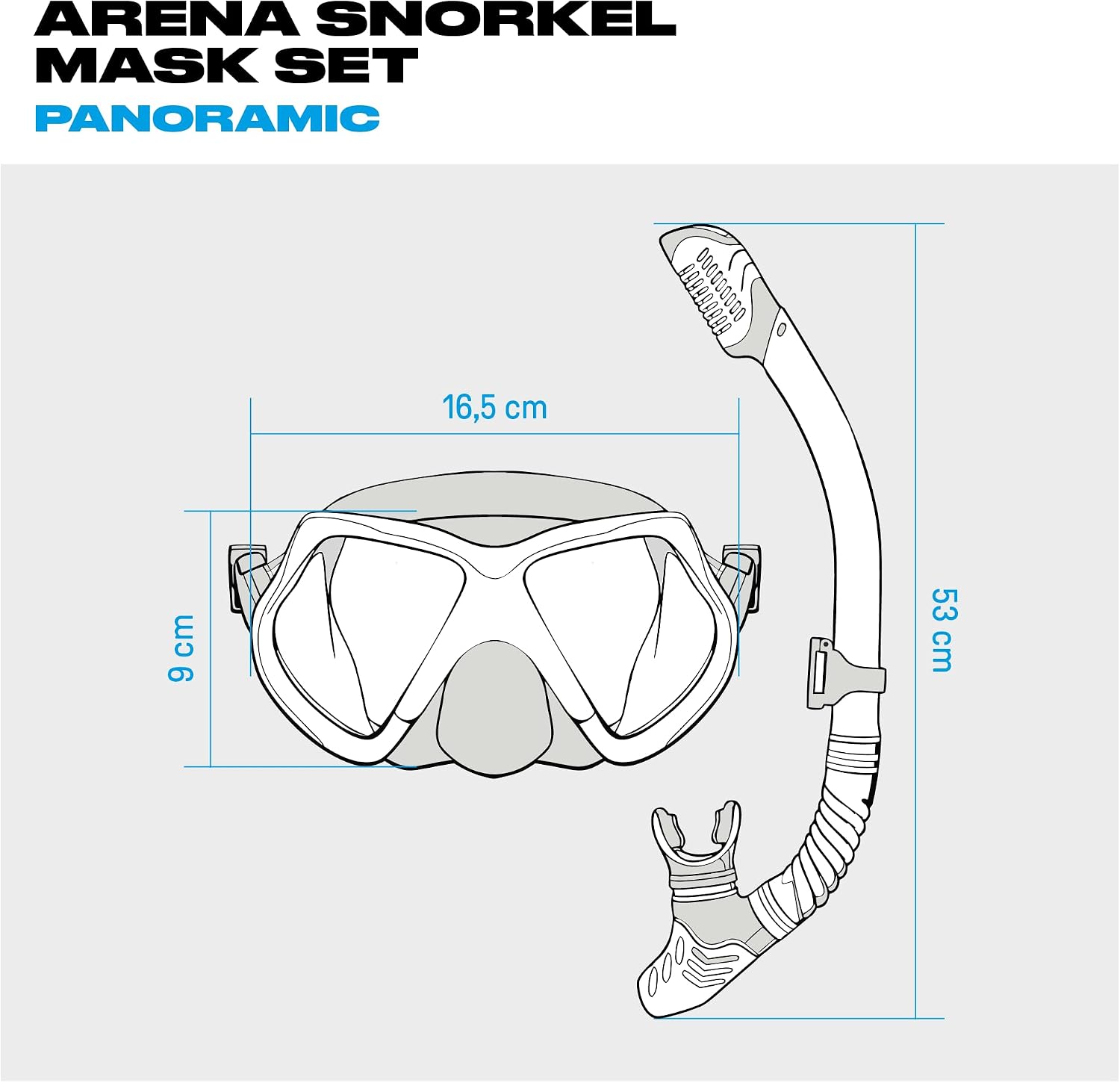 Detalle de Arena Snorkel Mask Set (Adult) — Maschera da snorkeling Arena per adulti