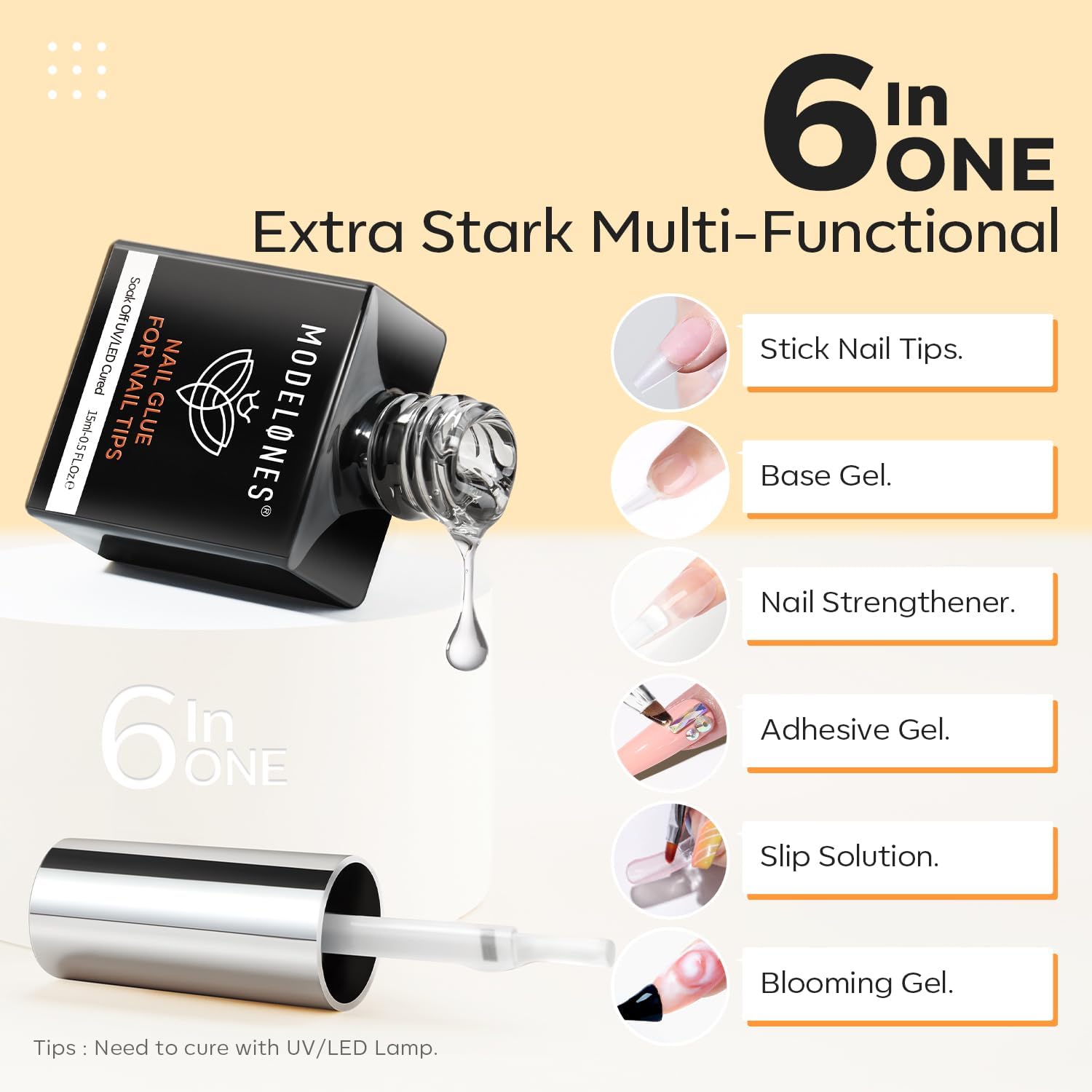 Thumbnail 1 de Modelones Colle pour faux ongles – Gel d’extension polyvalent 15 ml