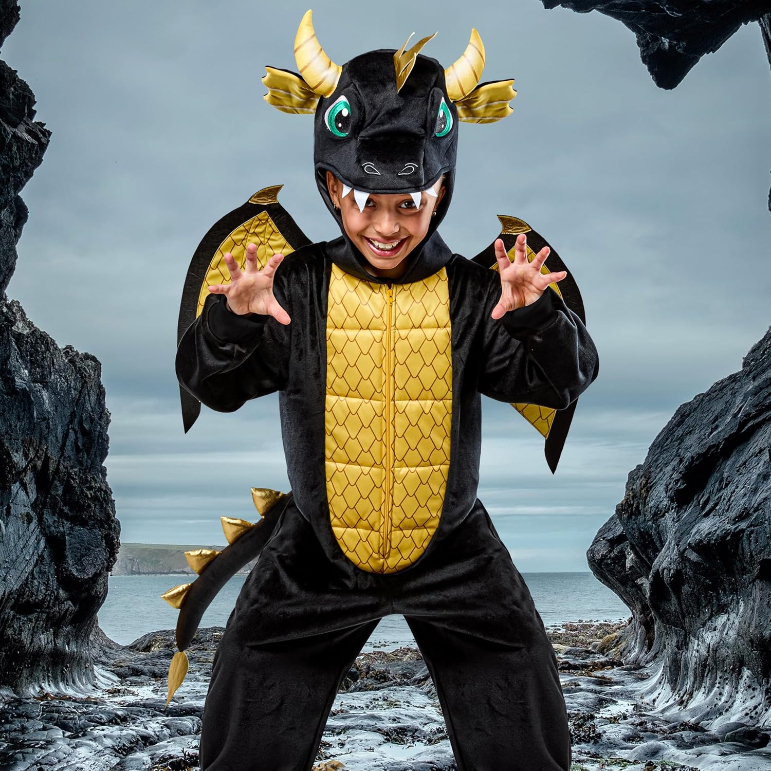 Thumbnail 6 de Rubies Black Dragon hooded jumpsuit 6/8 🐉