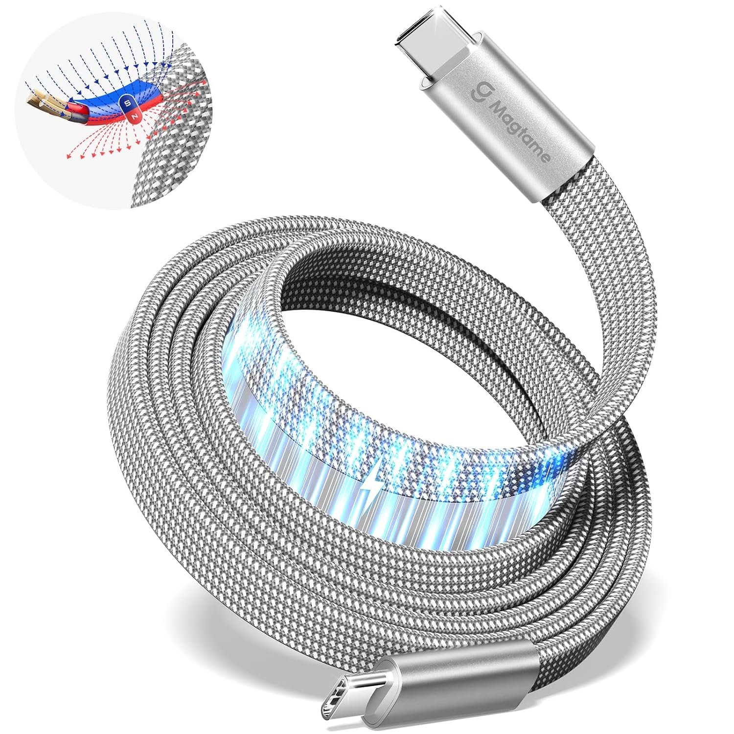 Detalle de Magtame USB C 240W magnetisches Ladekabel