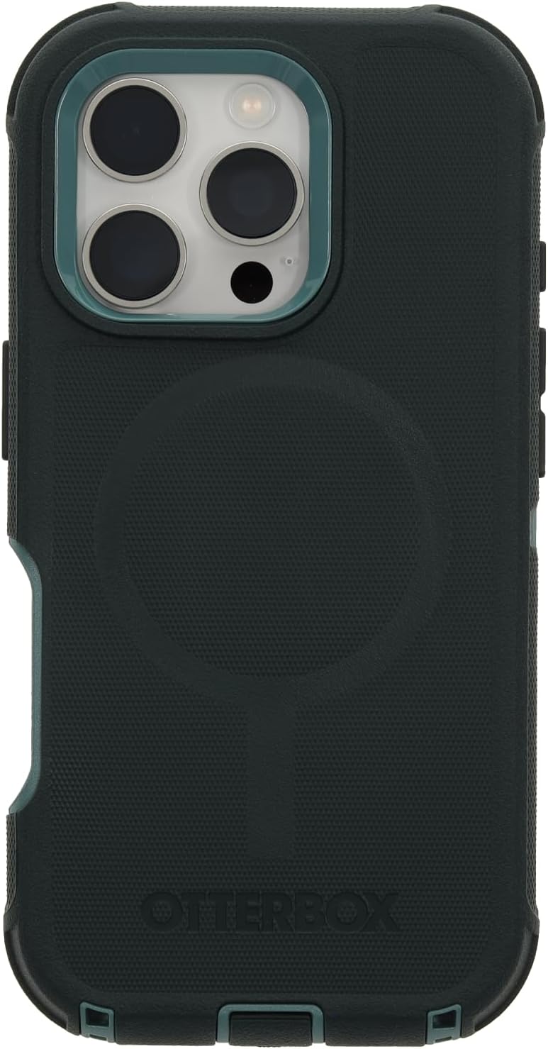 Detalle de OtterBox ディフェンダーシリーズ iPhone 16 Proケース、3層構造・MagSafe対応・セージブラッシュグリーン
