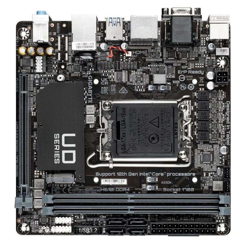 Detalle 2 de Gigabyte H610I DDR4 LGA1700 mITX, 64 GB
