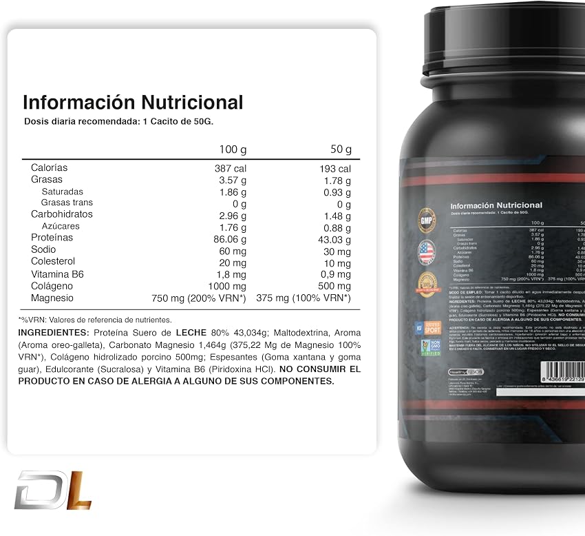 Thumbnail 6 de Whey Protein 1 kg — Proteína en polvo con colágeno y magnesio 🥛