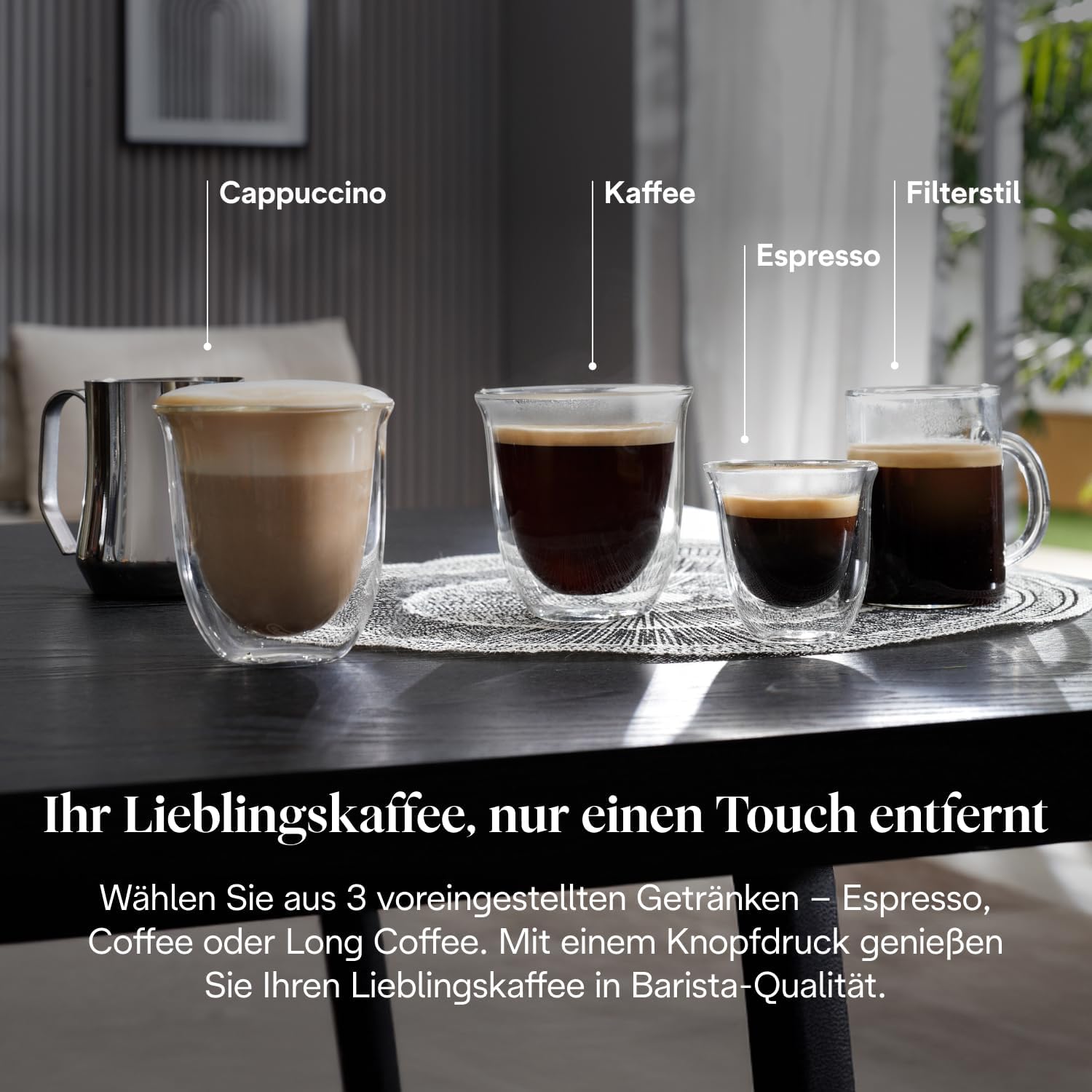Thumbnail 3 de De’Longhi Magnifica Start Perfetto Kaffeevollautomat ECAM222.20.B mit klassischem Milchaufschäumer