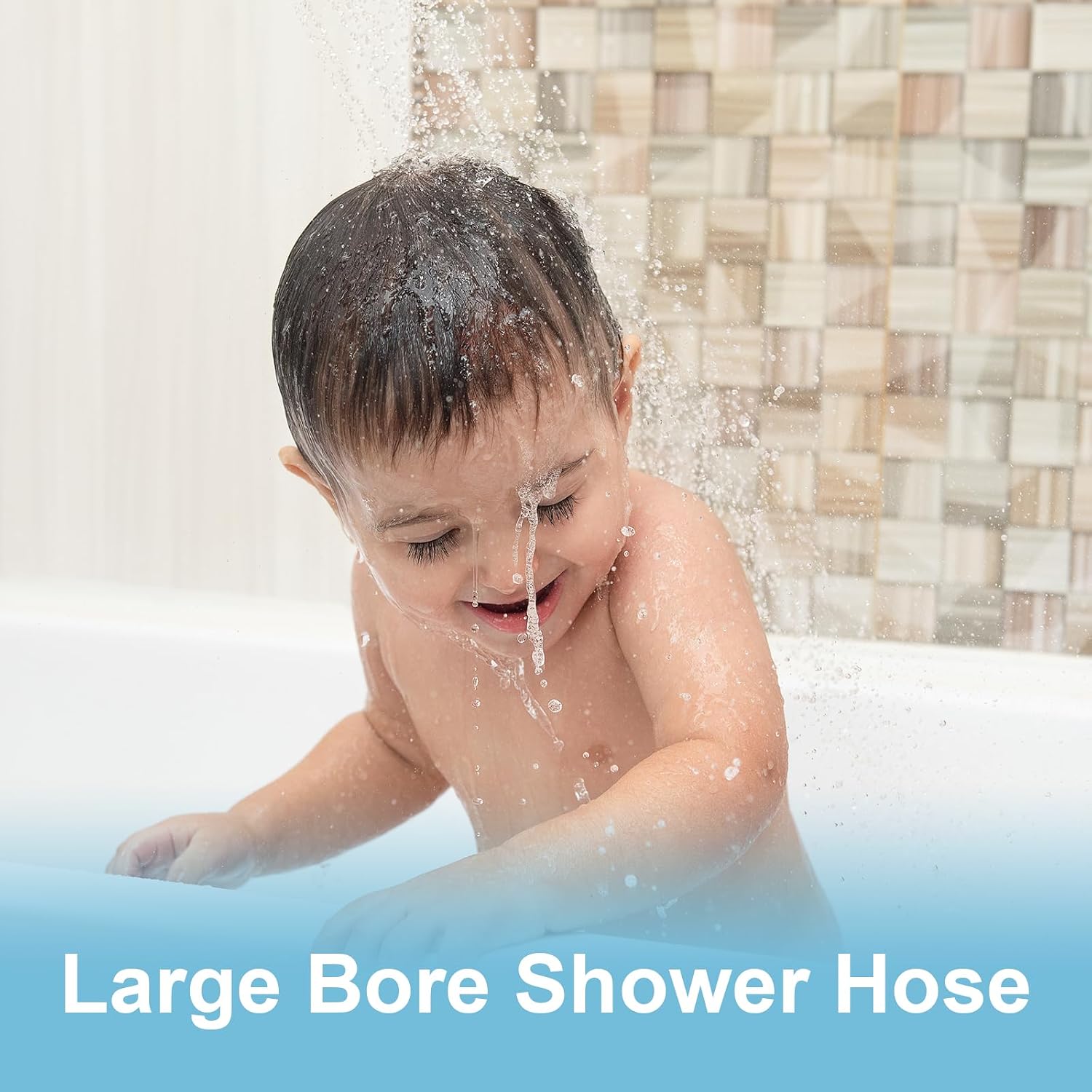 Thumbnail 6 de OFFO Large Bore Shower Hose 11mm Bore High-Flow, 1.5m, Chrome