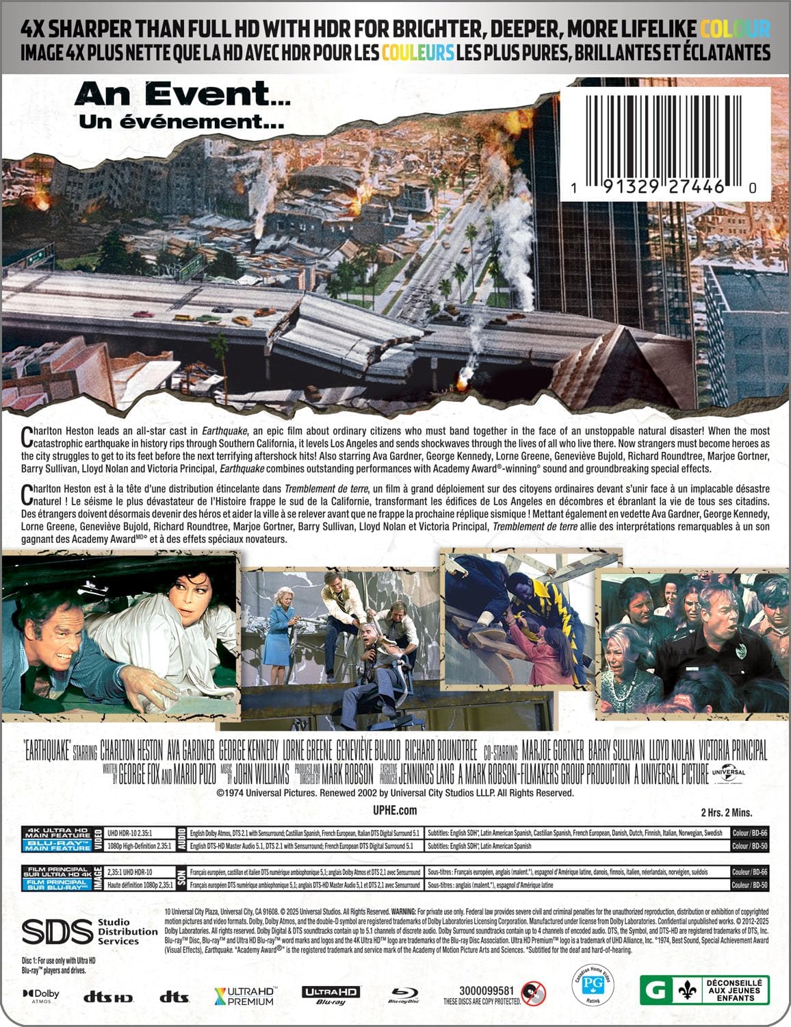 Detalle de Earthquake Limited Edition Steelbook 4K Ultra HD + Blu-ray (Bilingual)