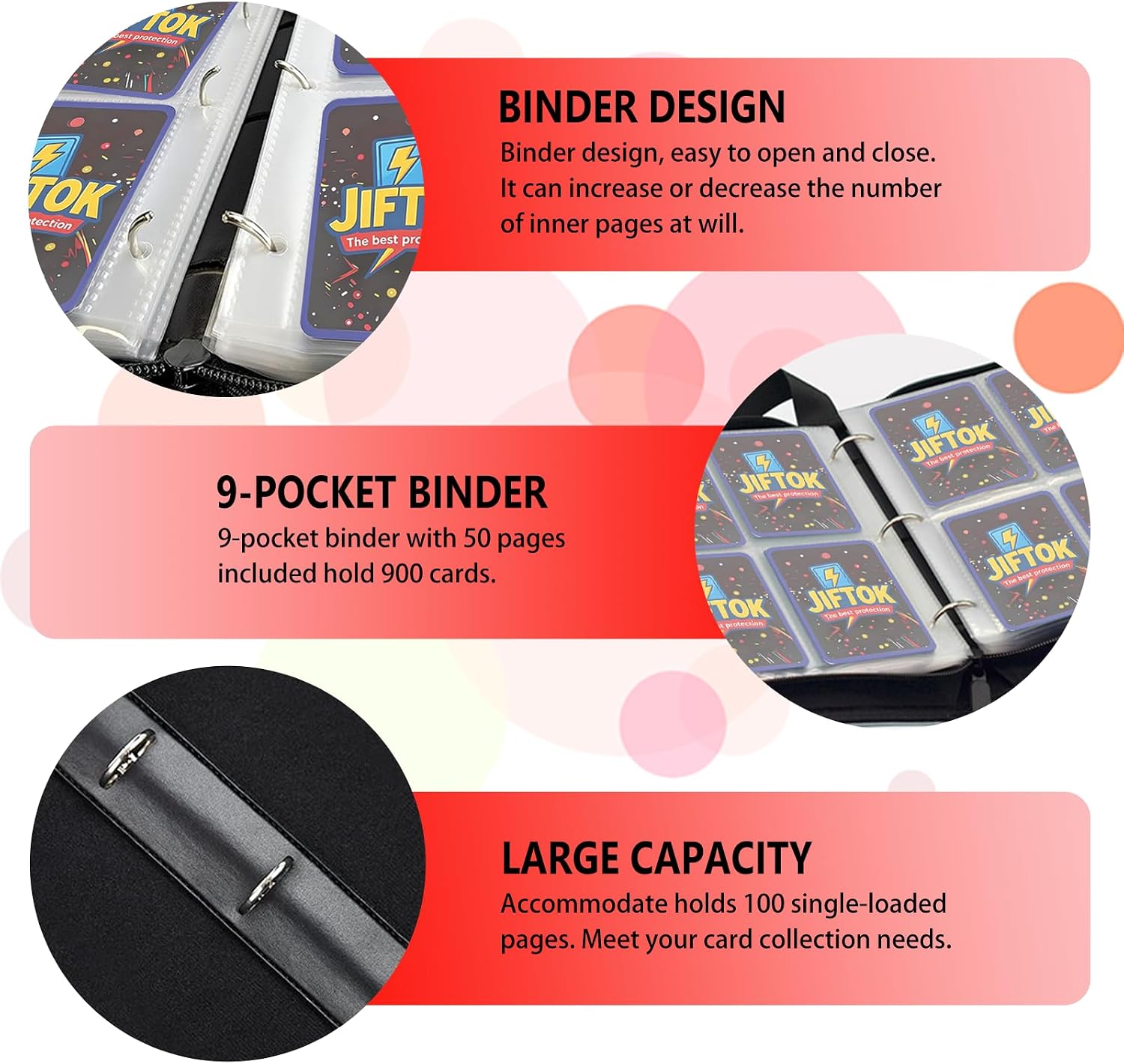 Detalle de Trading Card Binder, 9-Pocket Pages