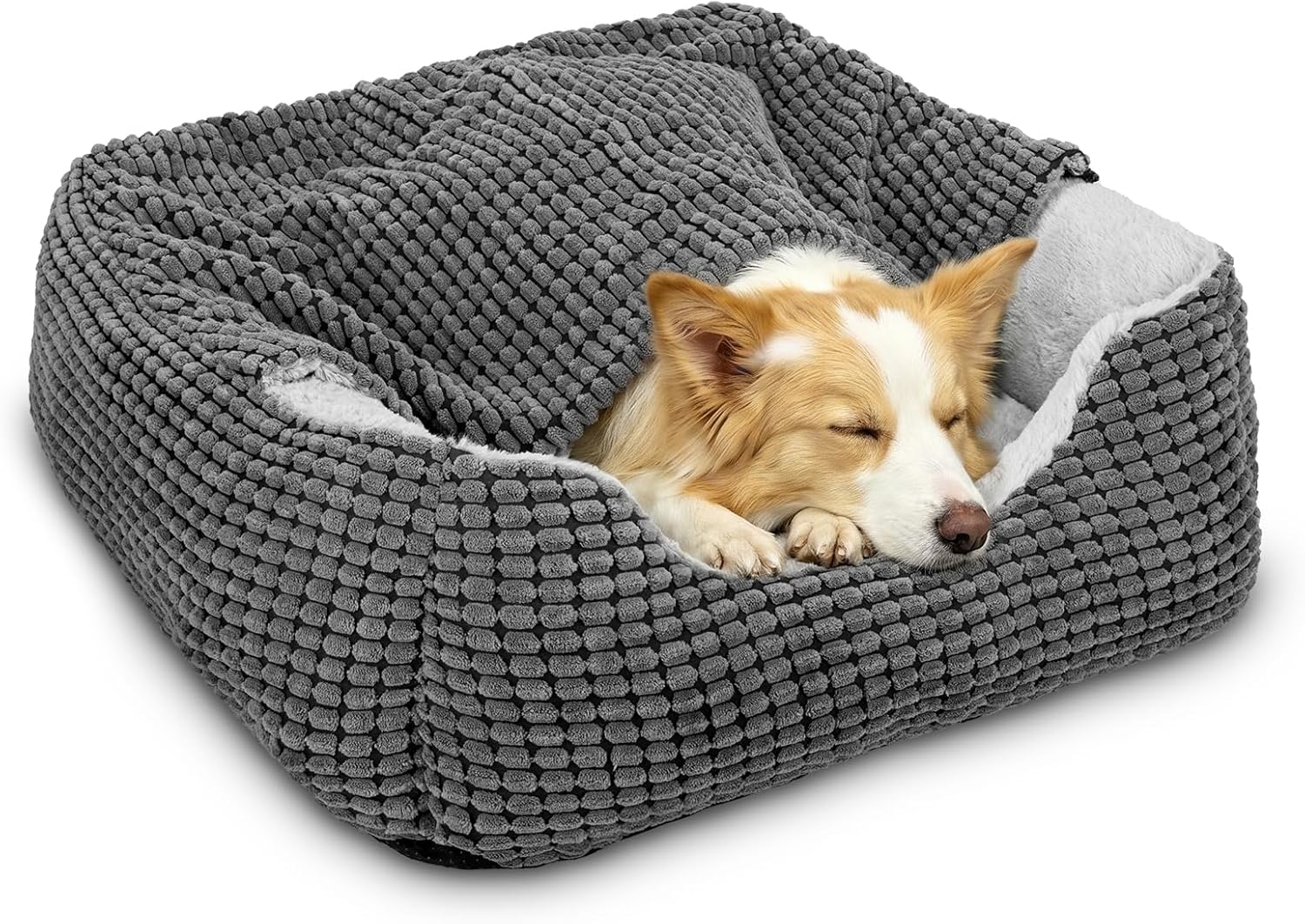 Detalle de GASUR Hooded Dog Bed, 35 Inches