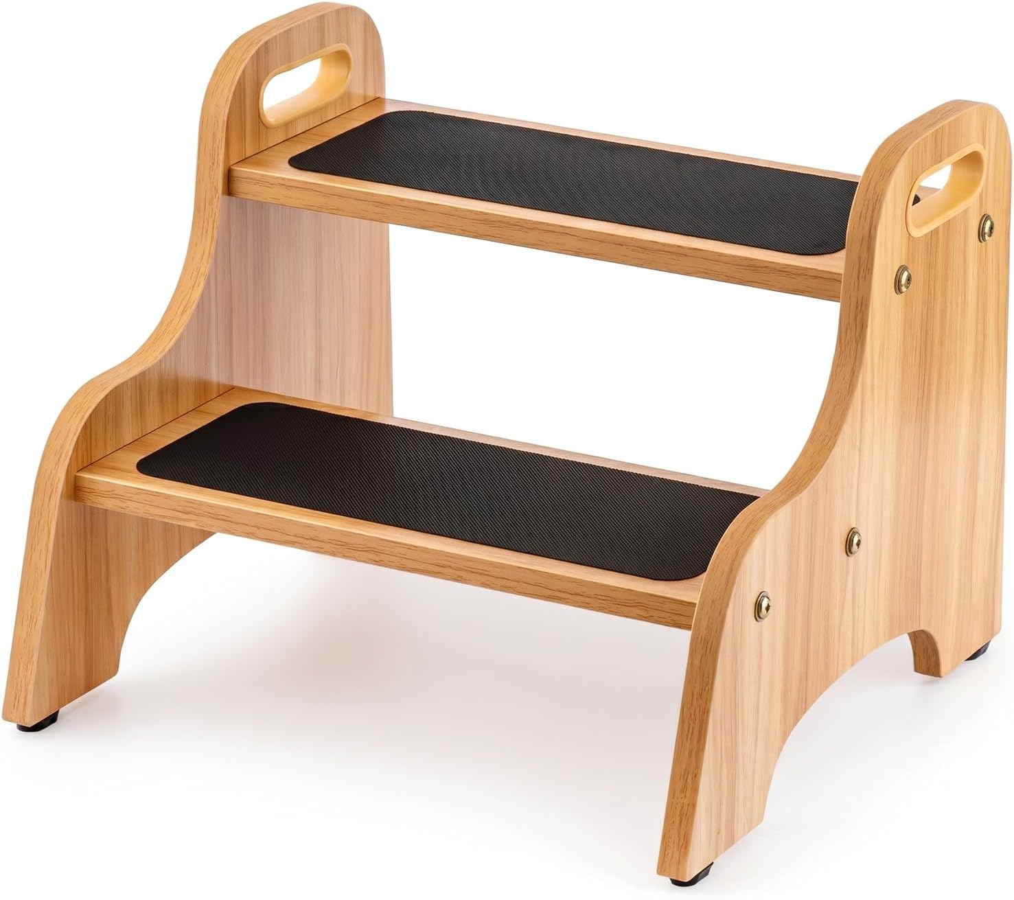 Thumbnail 6 de StrongTek Wood 2 Step Stool for Children — 150 kg Capacity, Non-Slip Treads & Portable Handles
