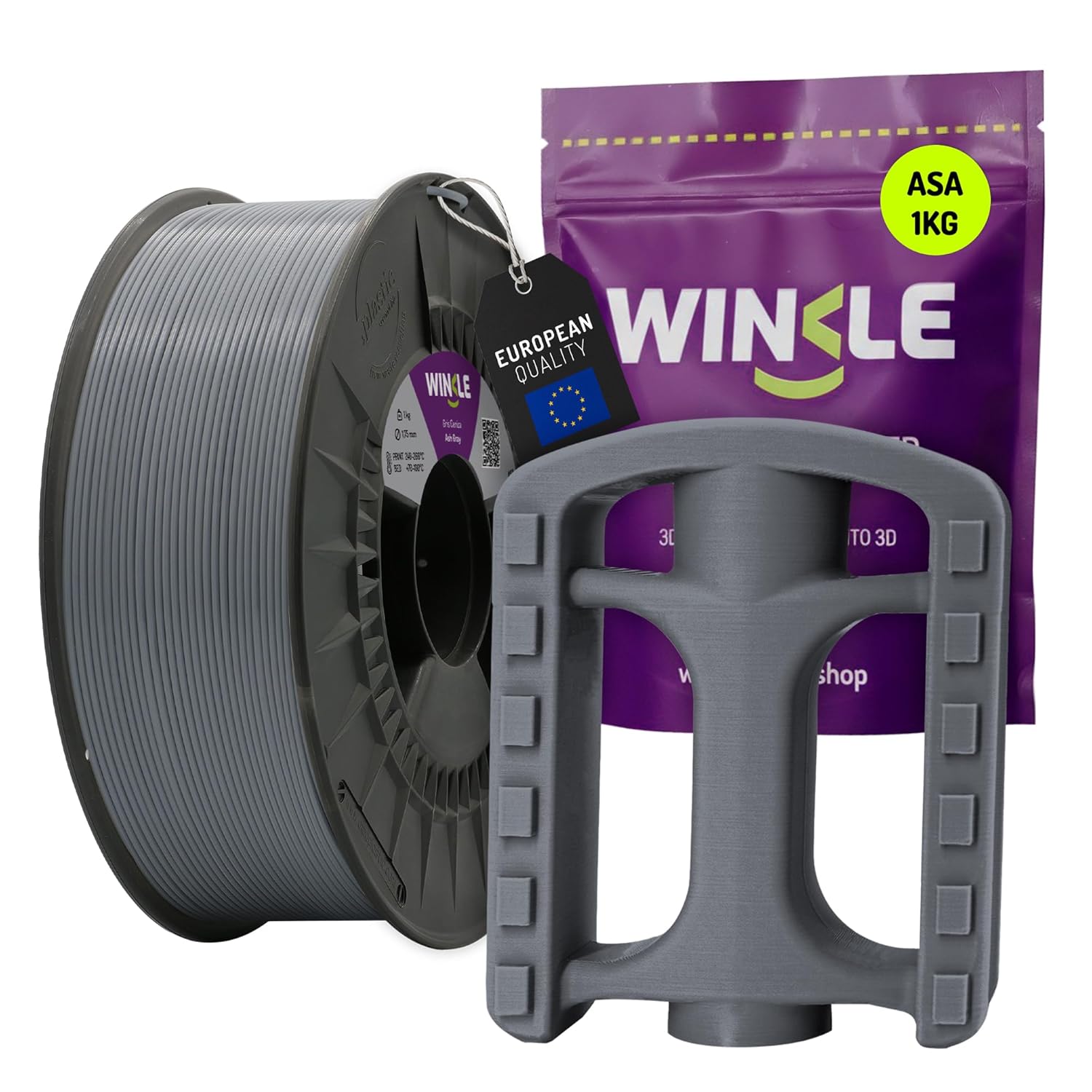 WINKLE Filament ASA 1kg Gris Cendre pour imprimante 3D 📦