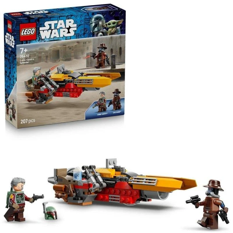 Detalle de LEGO Star Wars 75437 Speeder de Cobb Vanth: minifiguras y accesorios para fans avanzados