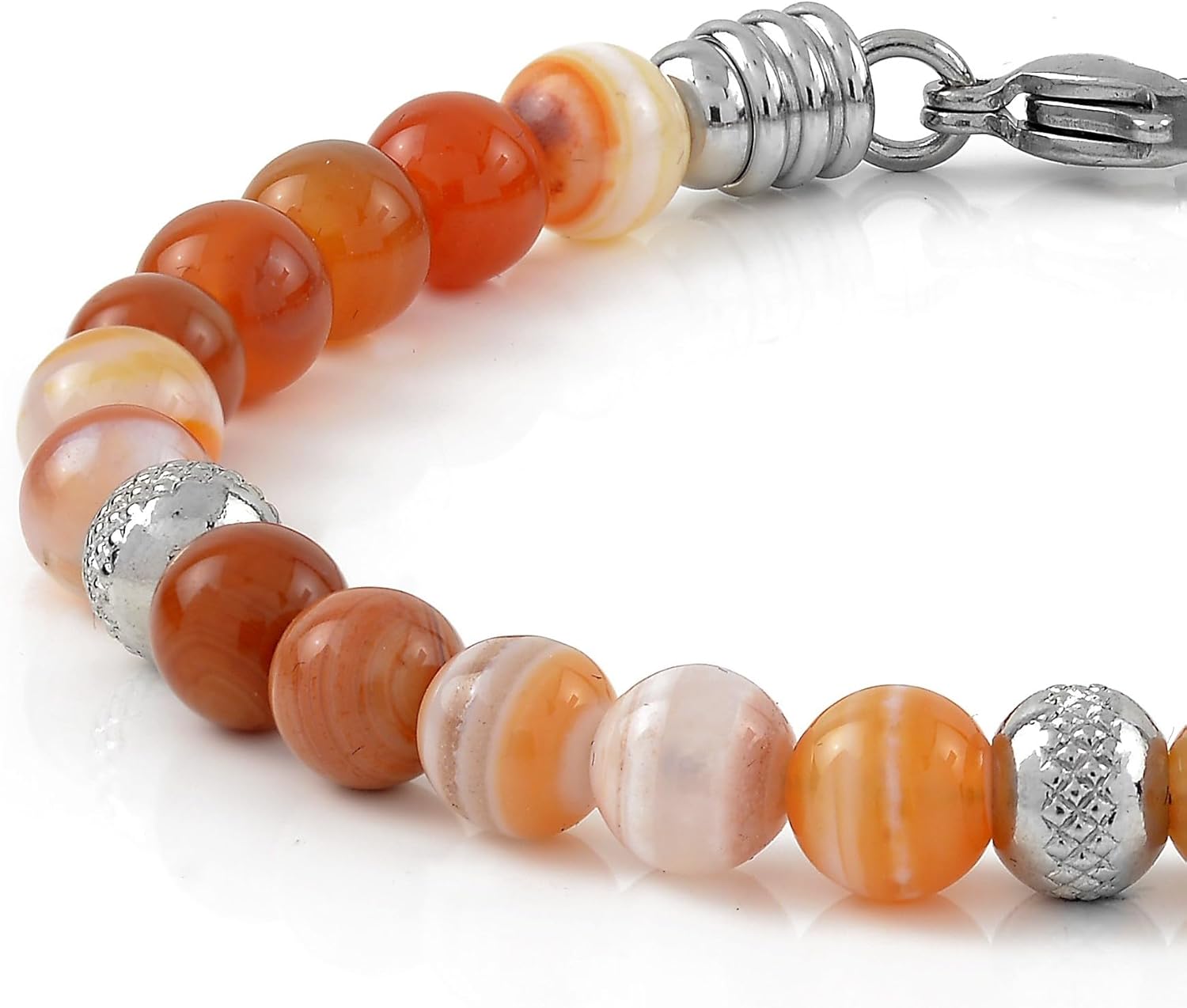 Thumbnail 1 de 10:10 Bracciale Energetico Agata Rossa 6 mm