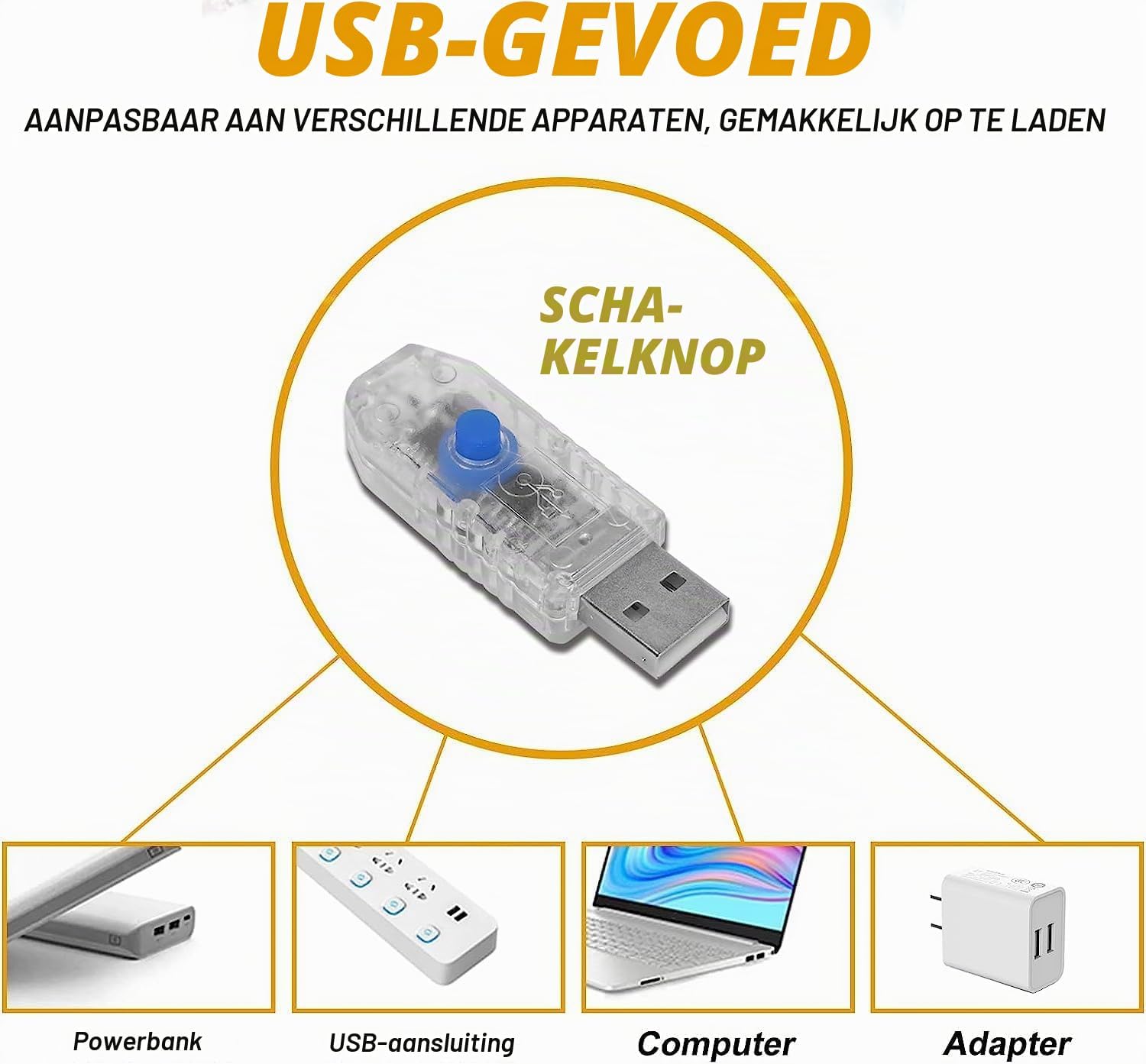 Thumbnail 4 de Clearhill LRS-101 USB-lichtsnoer 2-pack, 10 m, 100 LED en warmwit
